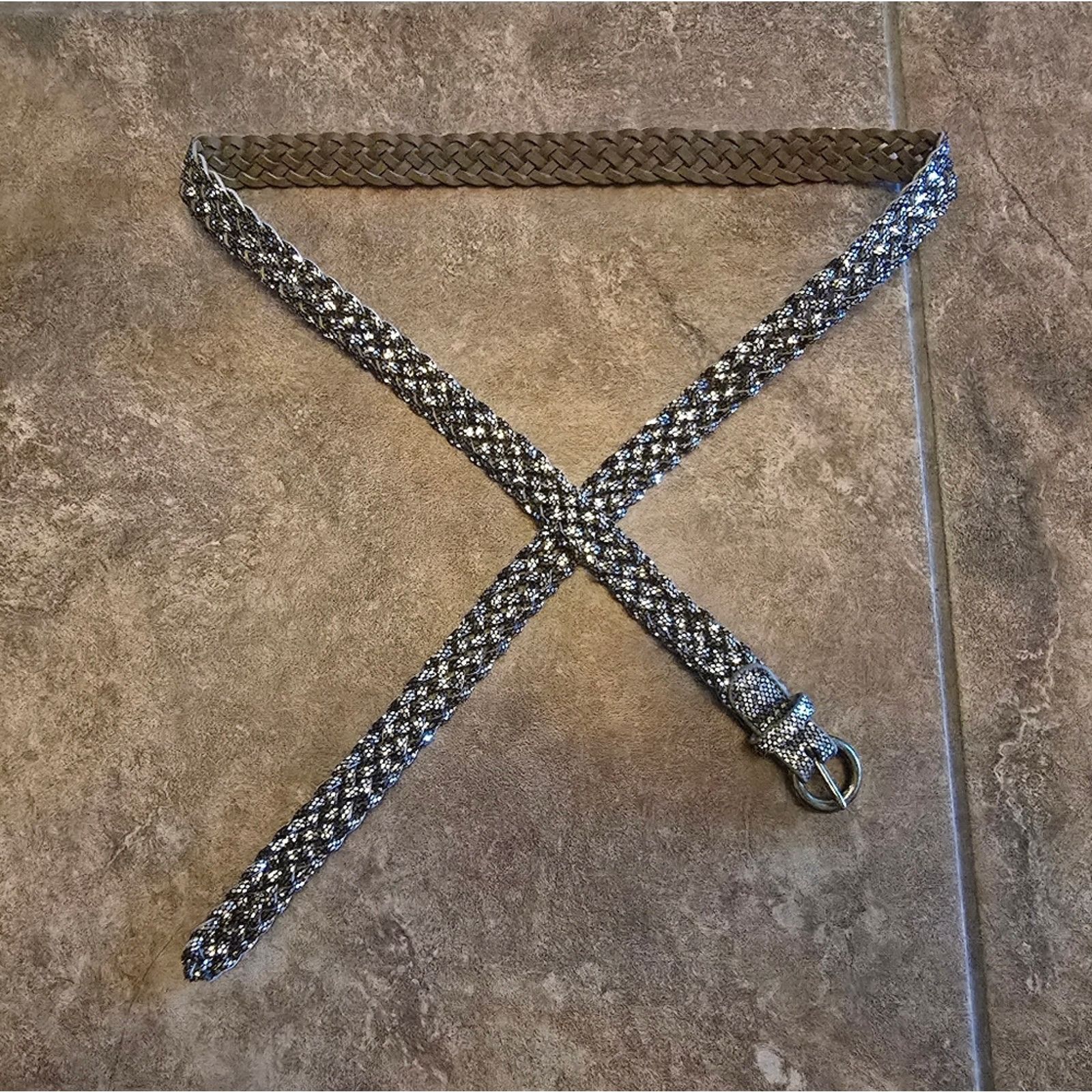 Other Chocolate Metallic Braided 38 Belt Size ONE SIZE - 1 Thumbnail
