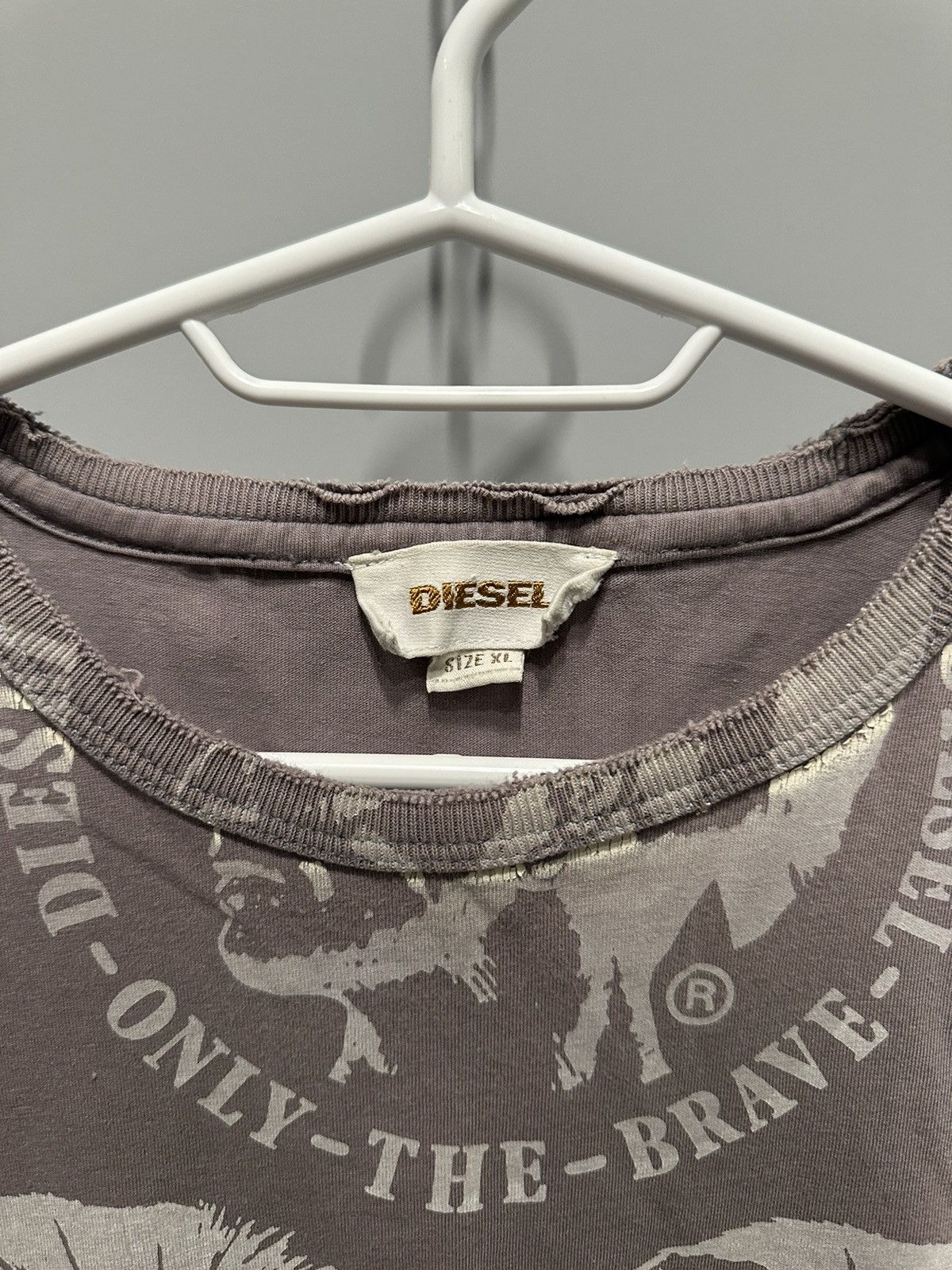 Diesel Diesel 2000s Vintage Y2K T-Shirt Distressed Style Multi Logo Size US XL / EU 56 / 4 - 6 Thumbnail