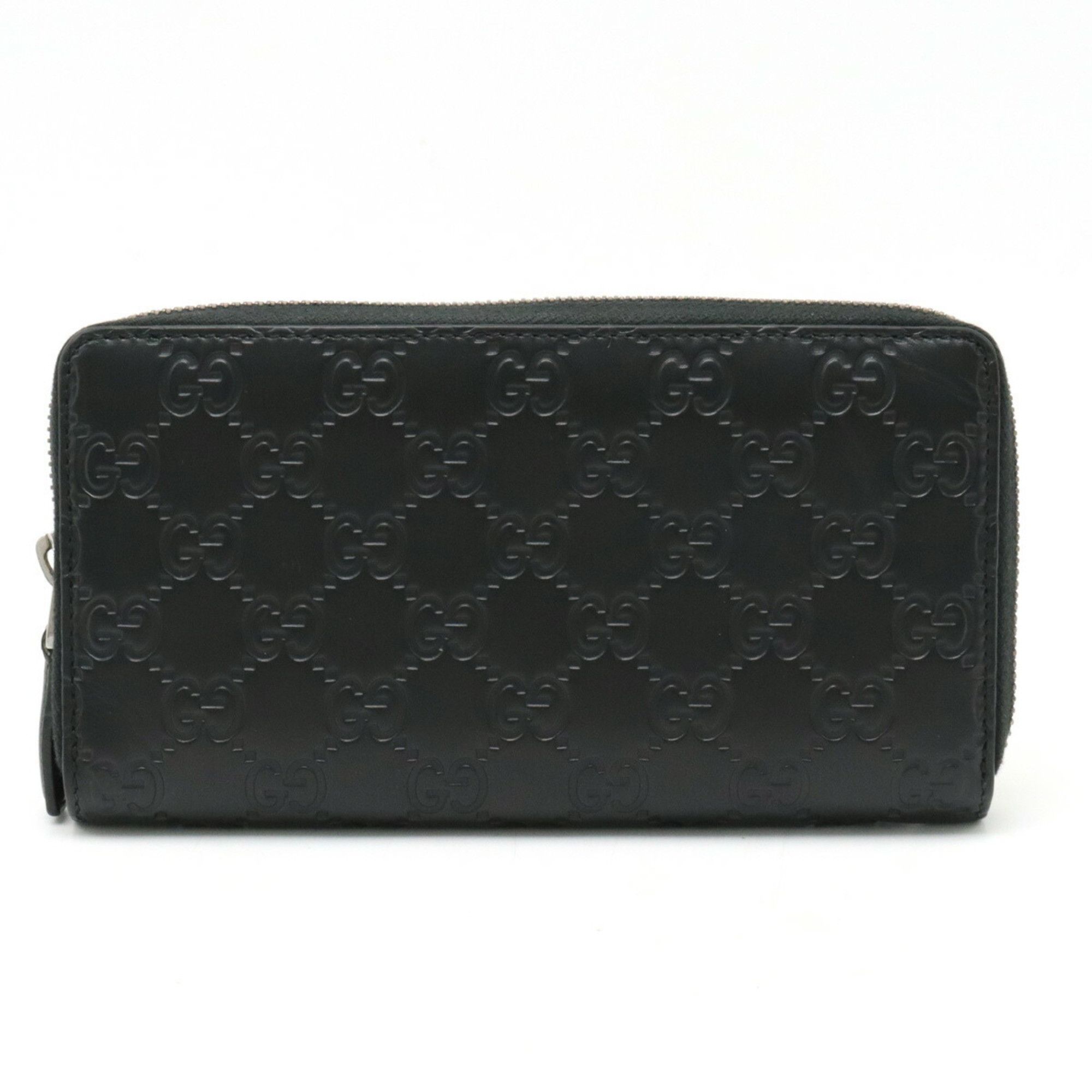 image of Gucci Guccisima Round Long Wallet Leather Black 307987, Women's