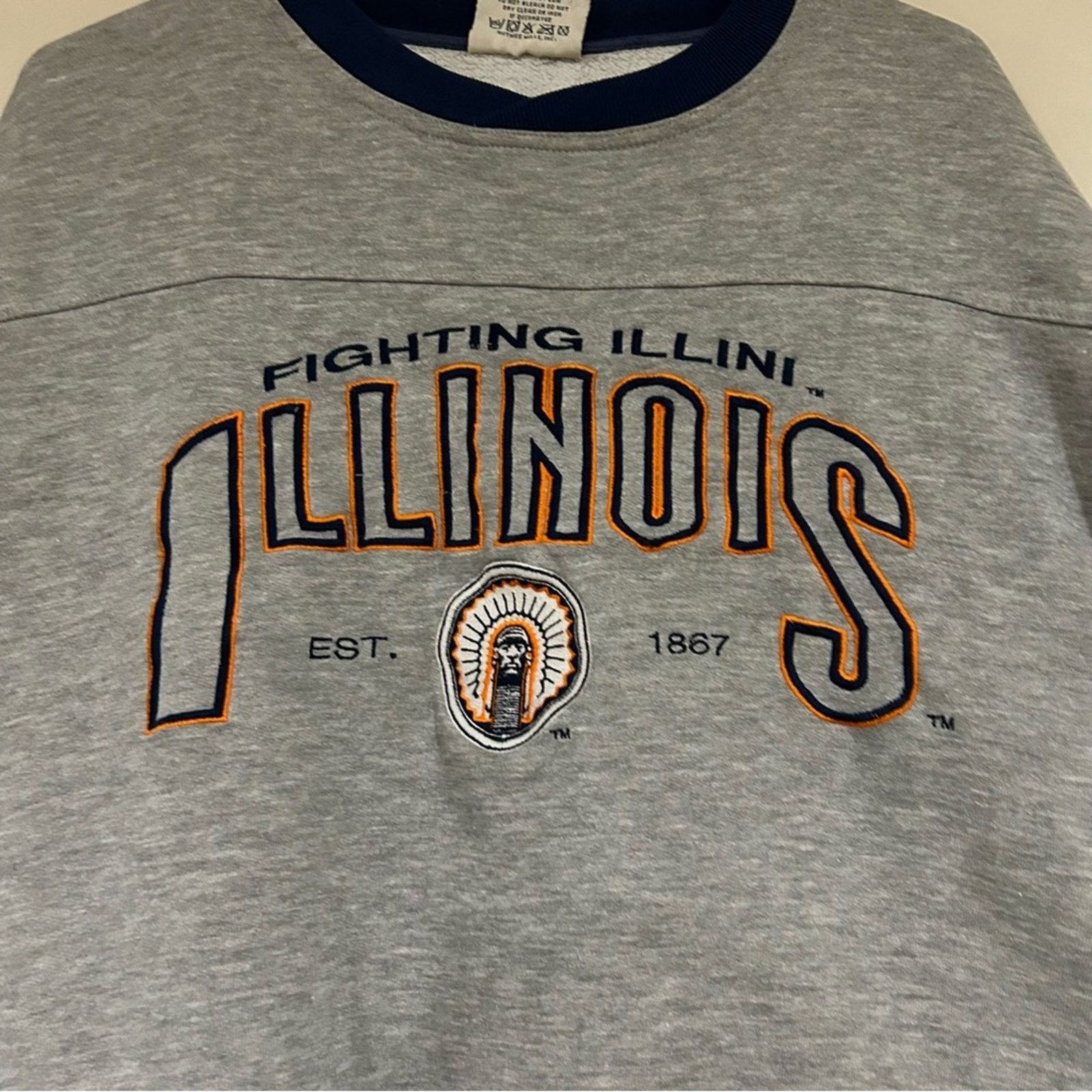 Lee Vintage Illinois Fighting Illini Sweatshirt Size US XL / EU 56 / 4 - 2 Thumbnail