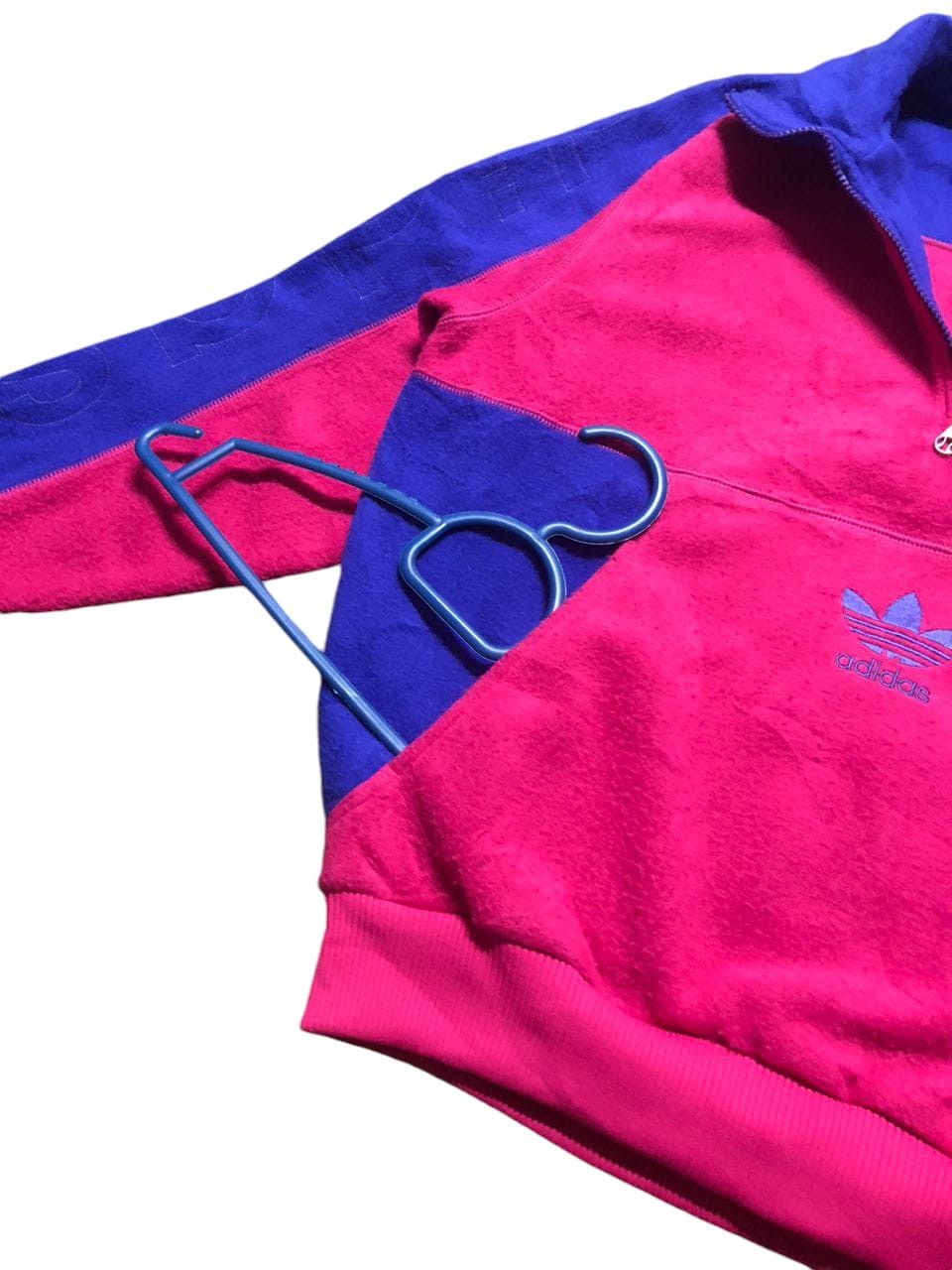 Adidas × Descente × Vintage Vintage 90s Adidas Fleece Sweater Half Zipper Center Logo Size US M / EU 48-50 / 2 - 10 Thumbnail