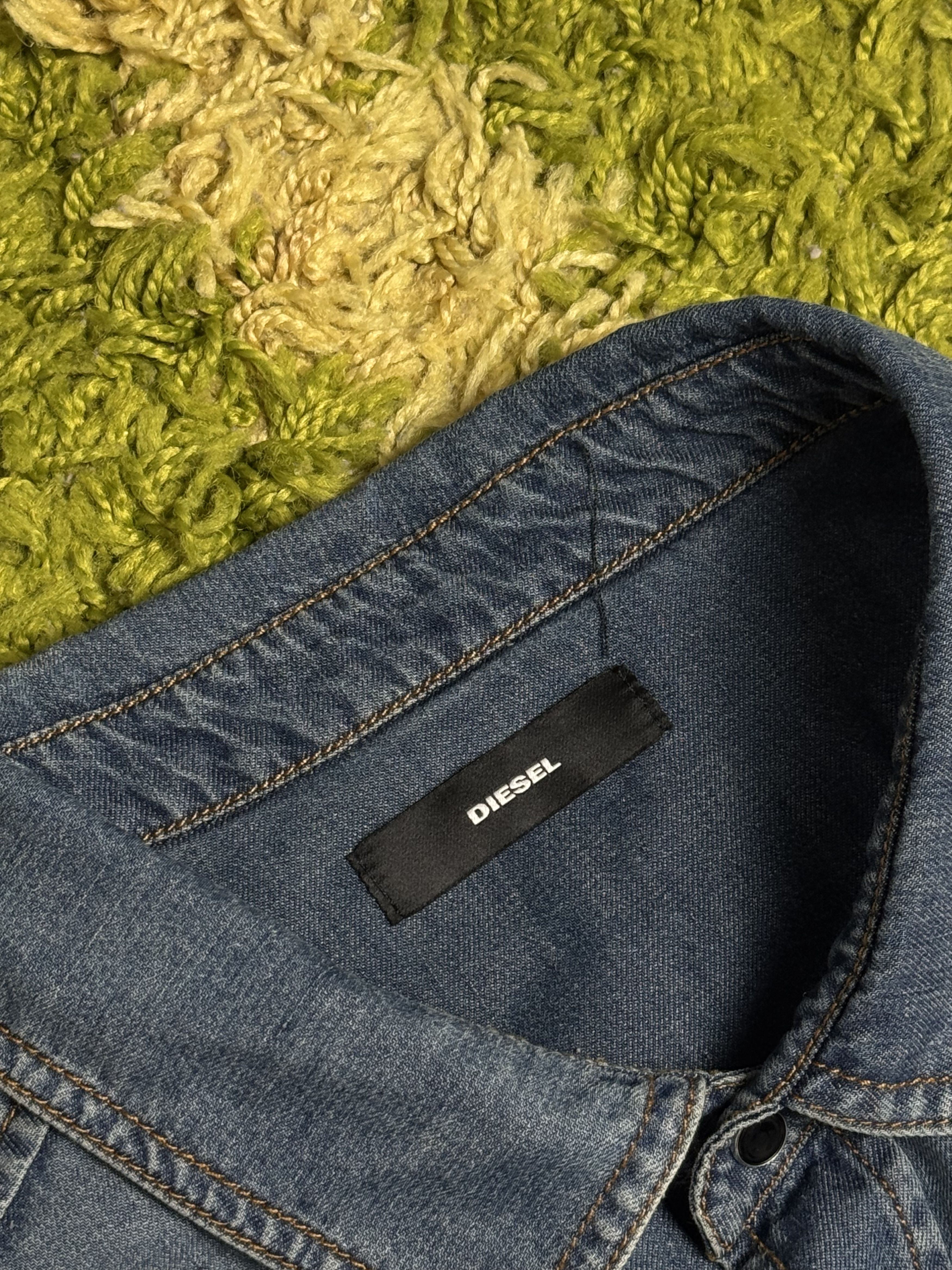Diesel × Vintage Vintage Diesel Industry Jeans Shirt Button Up Y2K Size US M / EU 48-50 / 2 - 2 Thumbnail