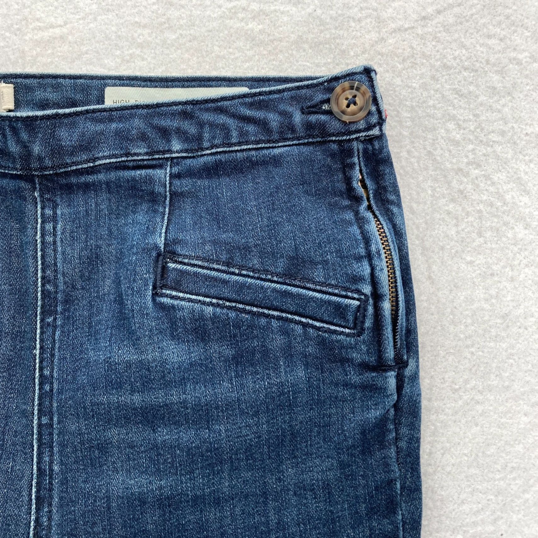 Vintage Pilcro and the Letterpress Jeans Women's 26 High Rise Denim Legging Dark Wash Size 26" / US 2 / IT 38 - 3 Thumbnail