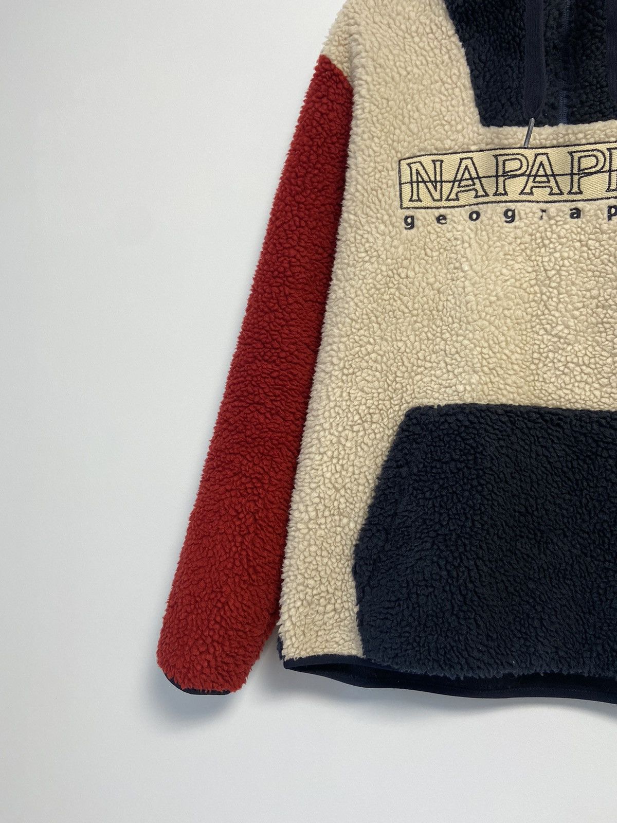 Napapijri VINTAGE NAPAPIJRI SHERPA FLEECE PULLOVER JACKET Size US L / EU 52-54 / 3 - 3 Thumbnail