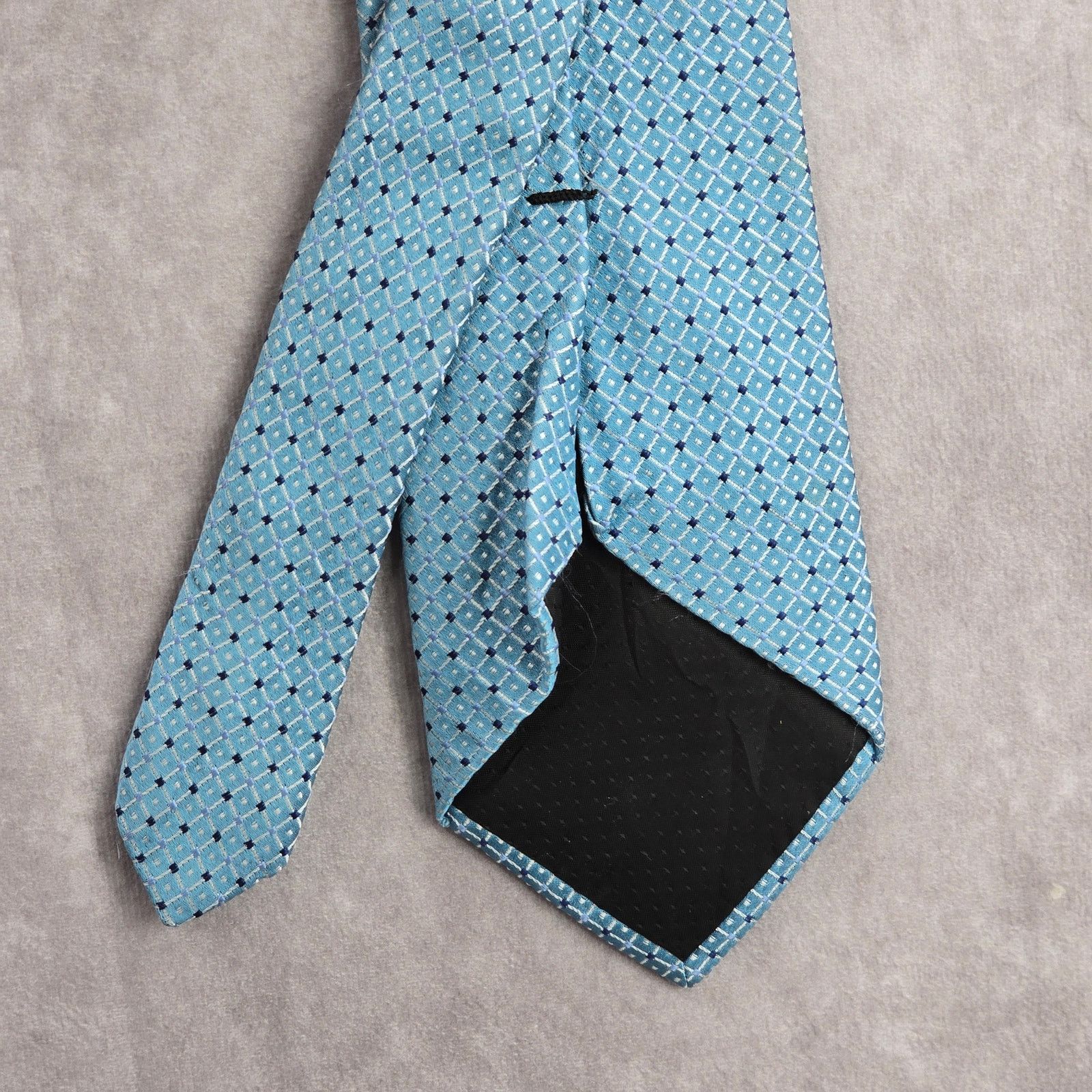 Geoffrey Beene Geoffrey Beene Blue Polka Dot Diamond Silk Neck Tie Size 30 - 5 Thumbnail