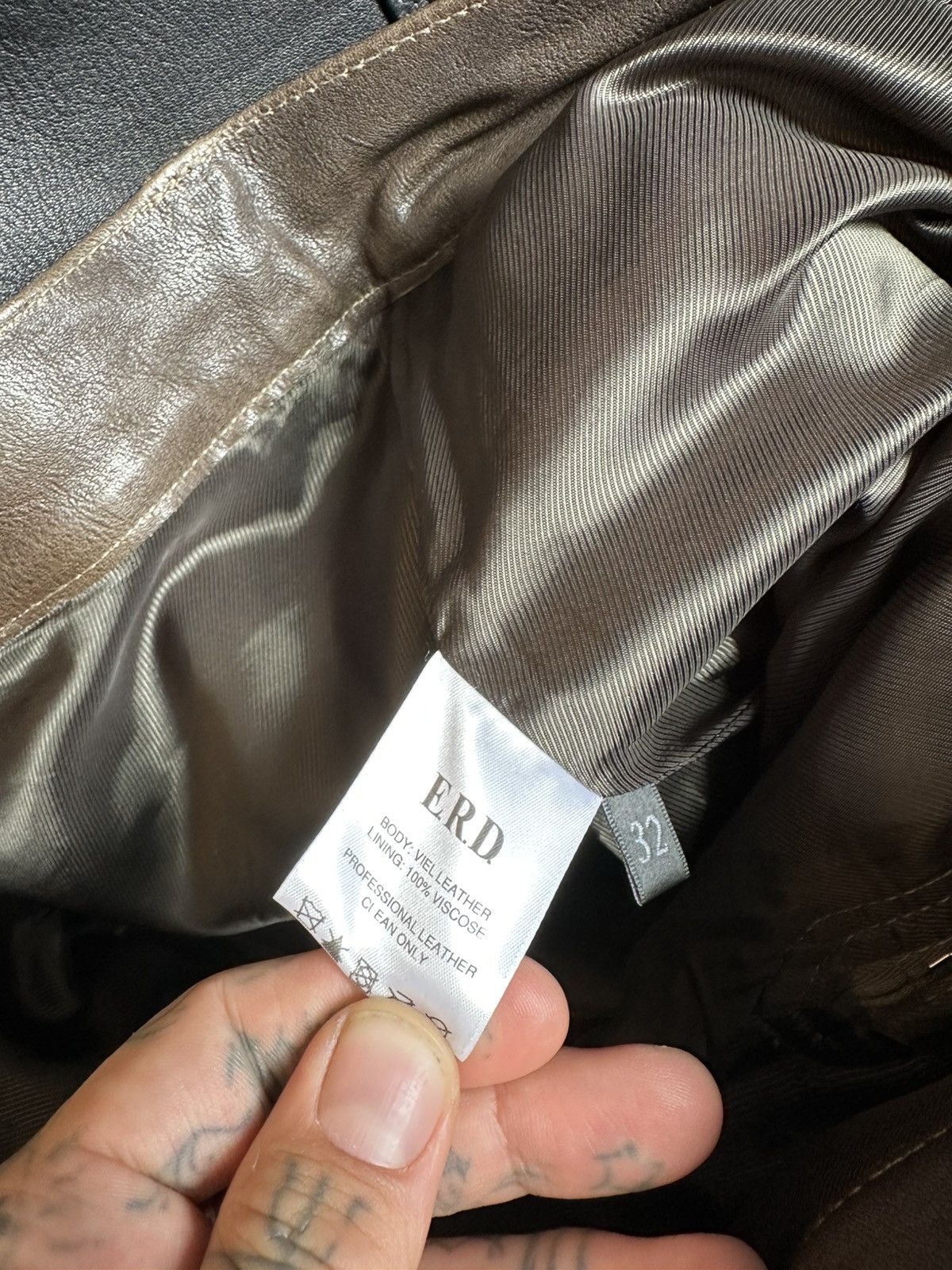 Enfants Riches Deprimes ERD ROCKSTAR TRAVIS SCOTT BROWN LEATHER JEANS PANTS 32 33 Size US 32 / EU 48 - 8 Thumbnail