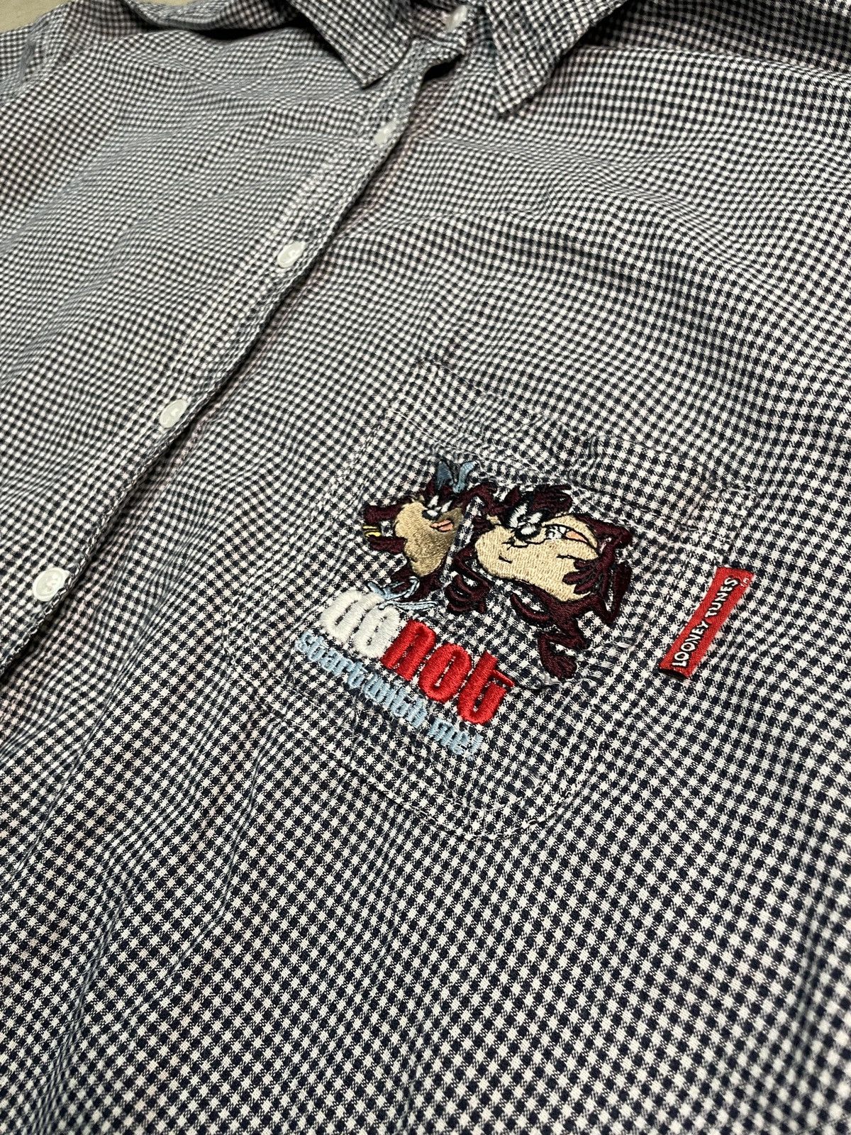 Other VTG 00's Looney Tunes Tasmanian Devil Button Plaid Shirt Size US L / EU 52-54 / 3 - 2 Thumbnail