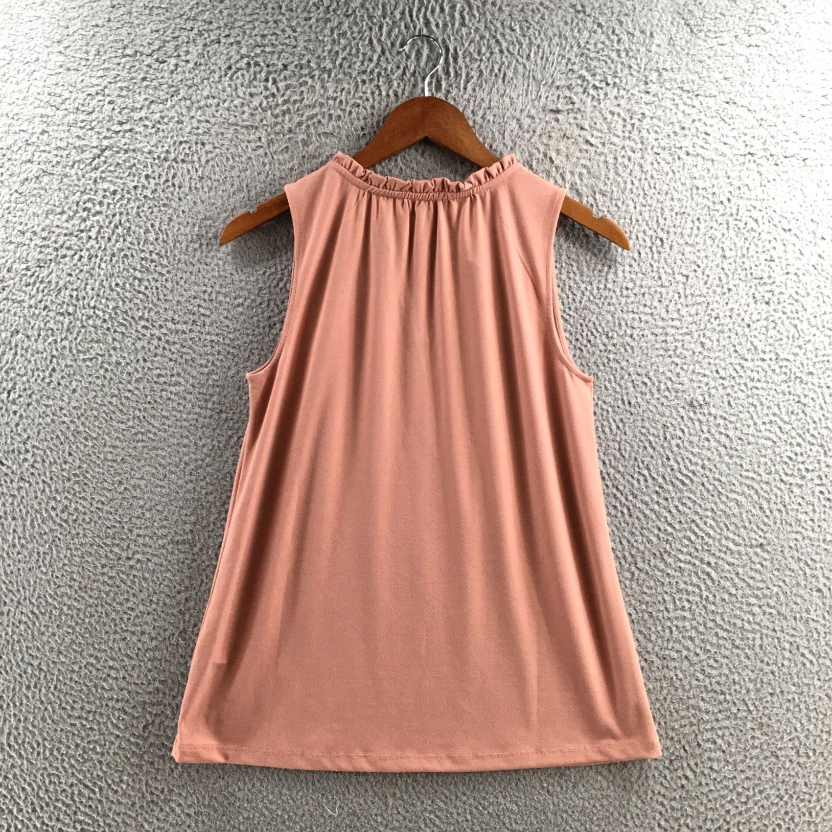 Banana Republic Banana Republic Blouse Womens Small Pink Sleeveless Ruffle V-Neck Tank Top Size S / US 4 / IT 40 - 7 Thumbnail
