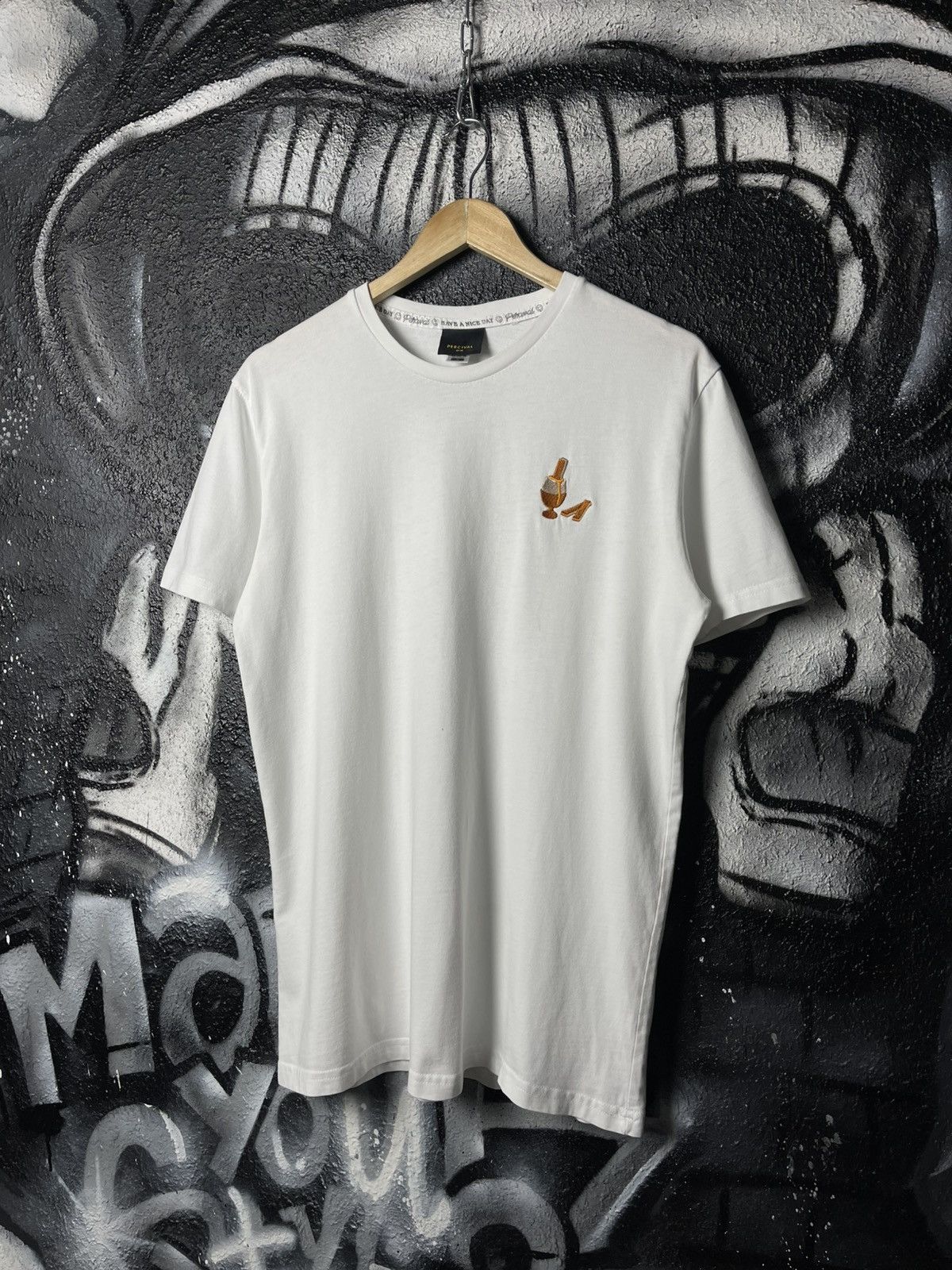 Percival Percival Embroidered Egg Cup White T-Shirt Men’s Size M Size US M / EU 48-50 / 2 - 1 Thumbnail
