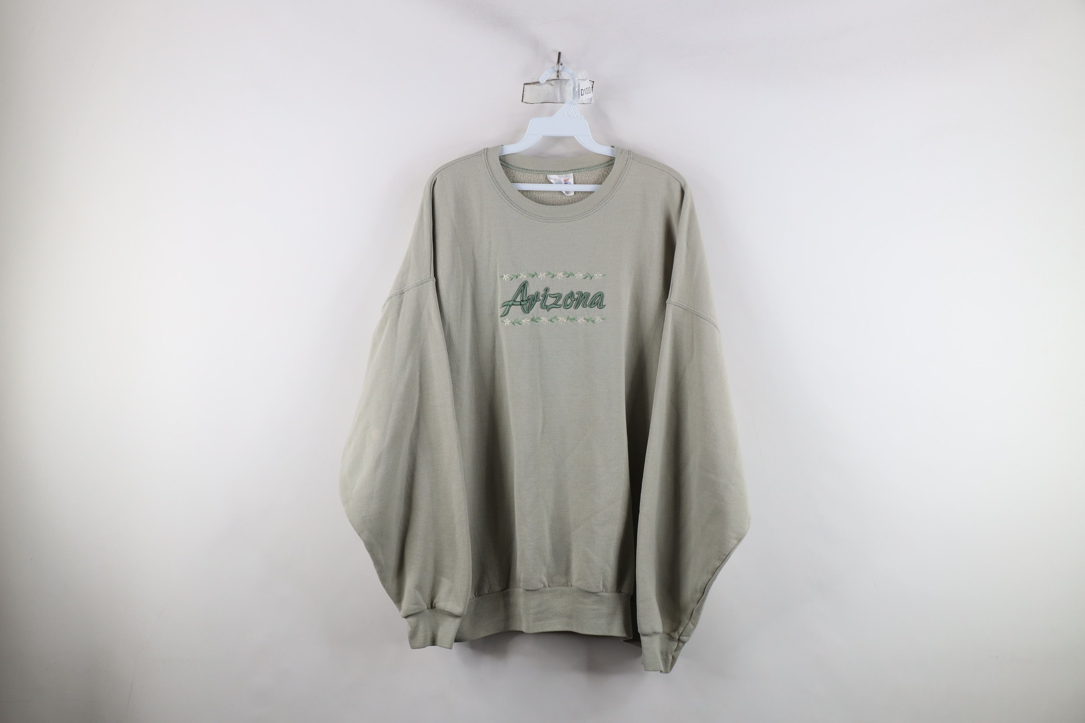 Vintage Vintage 90s Streetwear Arizona Crewneck Sweatshirt Green Size XXL / US 16-18 / IT 52-54 - 1 Thumbnail