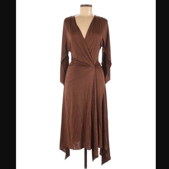 Black Halo Black Halo Dress M Faux Wrap Asymmetrical Handkerchief Hem D Size M / US 6-8 / IT 42-44 - 1 Thumbnail