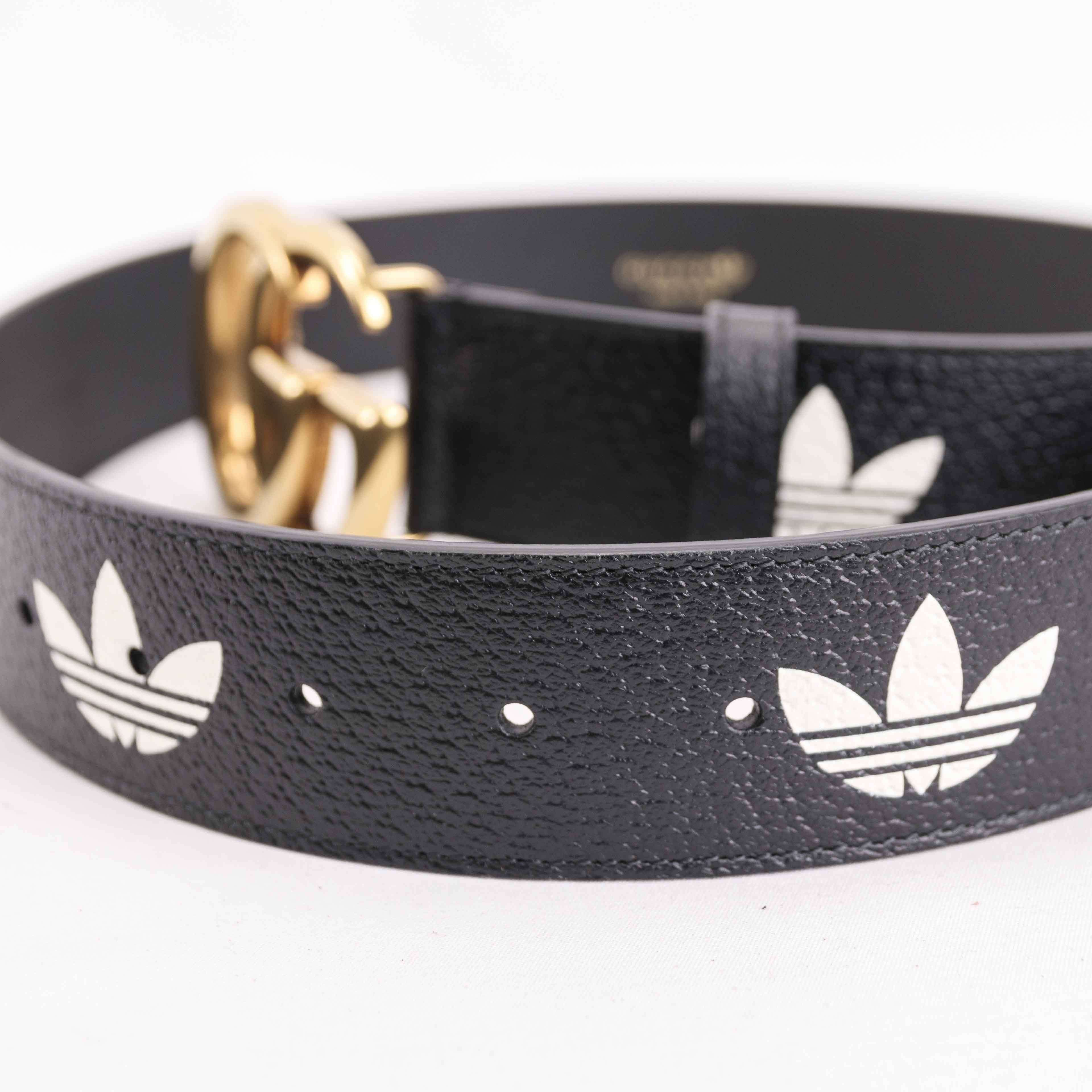 Adidas × Gucci Gucci X Adidas Double Interlocking G Leather Belt Size ONE SIZE - 7 Thumbnail