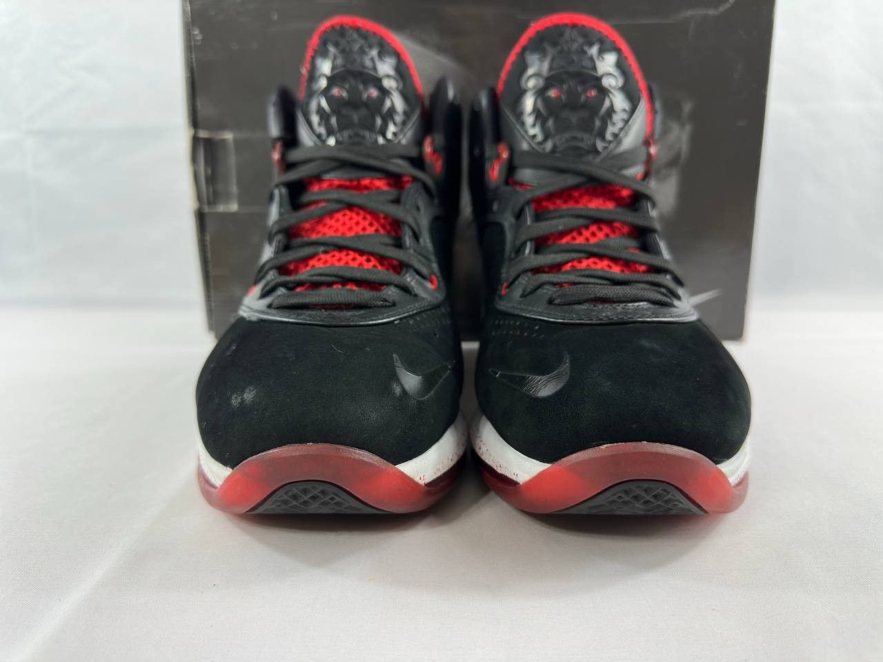 Nike Nike Lebron 8 Black White Varsity Red Bred 2010 Size US 9 / EU 42 - 2 Thumbnail