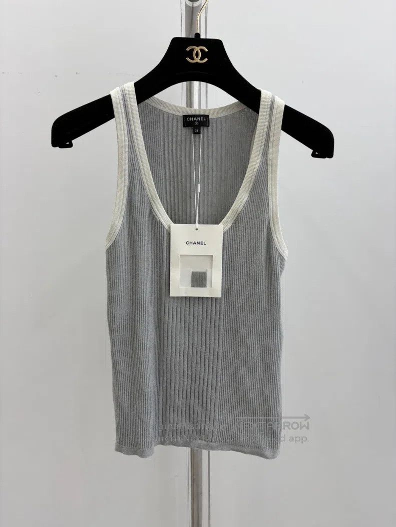 Chanel Chanel Beach Series Grey Vest Size XS / US 0-2 / IT 36-38 - 2 Thumbnail