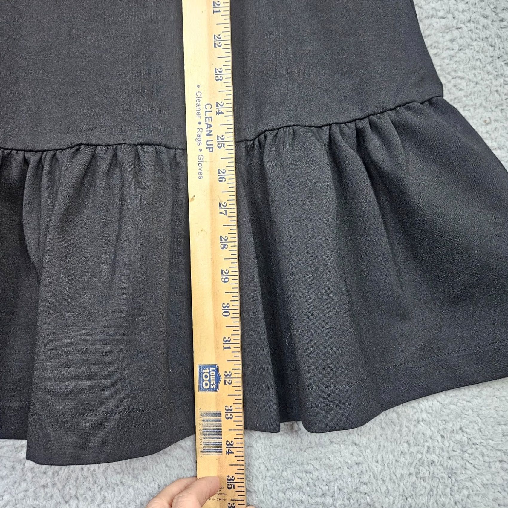 Vintage snidel Dress Women's Black Ruffle Hem 3/4 Sleeve Keyhole A-Line Size S Regular Adult Womens Size S / US 4 / IT 40 - 3 Thumbnail