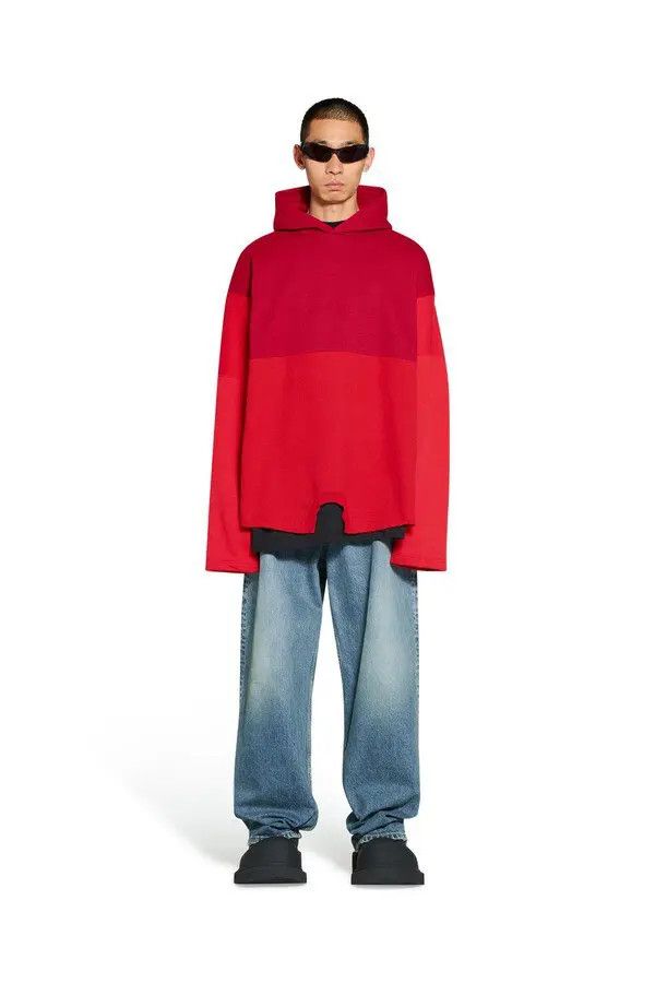 Balenciaga o1tko10326 Upcycled Valentine Hoodie in Red Size US XS / EU 42 / 0 - 1 Thumbnail