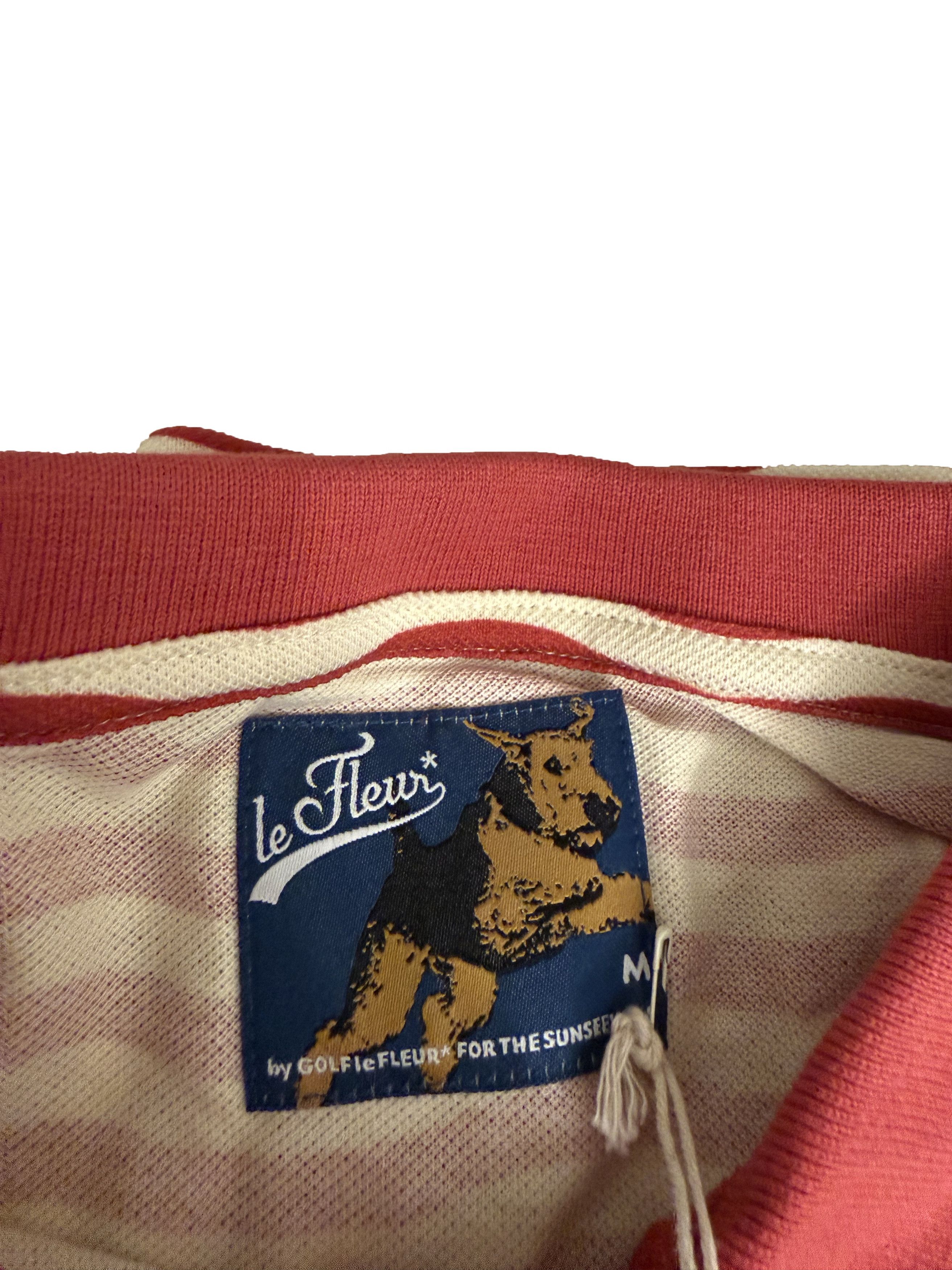 Golf le Fleur Darryl Striped Polo red Size US M / EU 48-50 / 2 - 7 Thumbnail