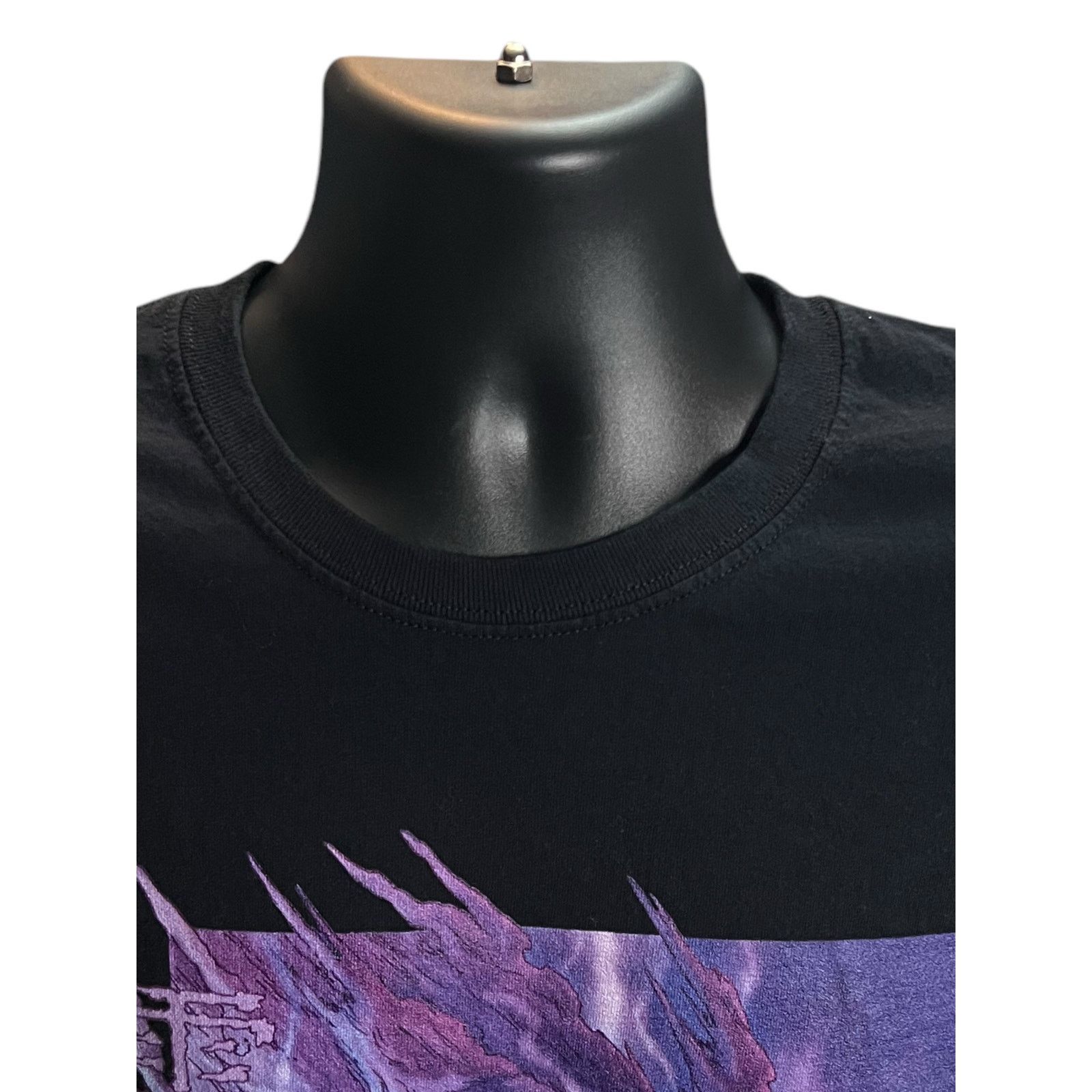 Gildan Wolf Lightning Anime Tee with Japanese Kanji Black Shirt XL Size US XL / EU 56 / 4 - 4 Thumbnail