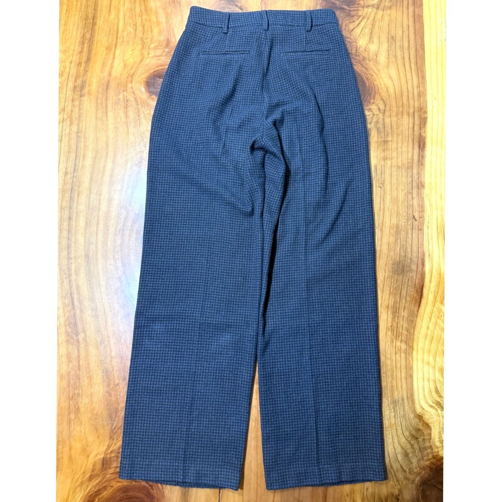 Rails Rails Womens Wide Leg Marnie Pants Plaid Pleated Wool High Rise LL1 Blue Size 26" / US 2 / IT 38 - 6 Thumbnail