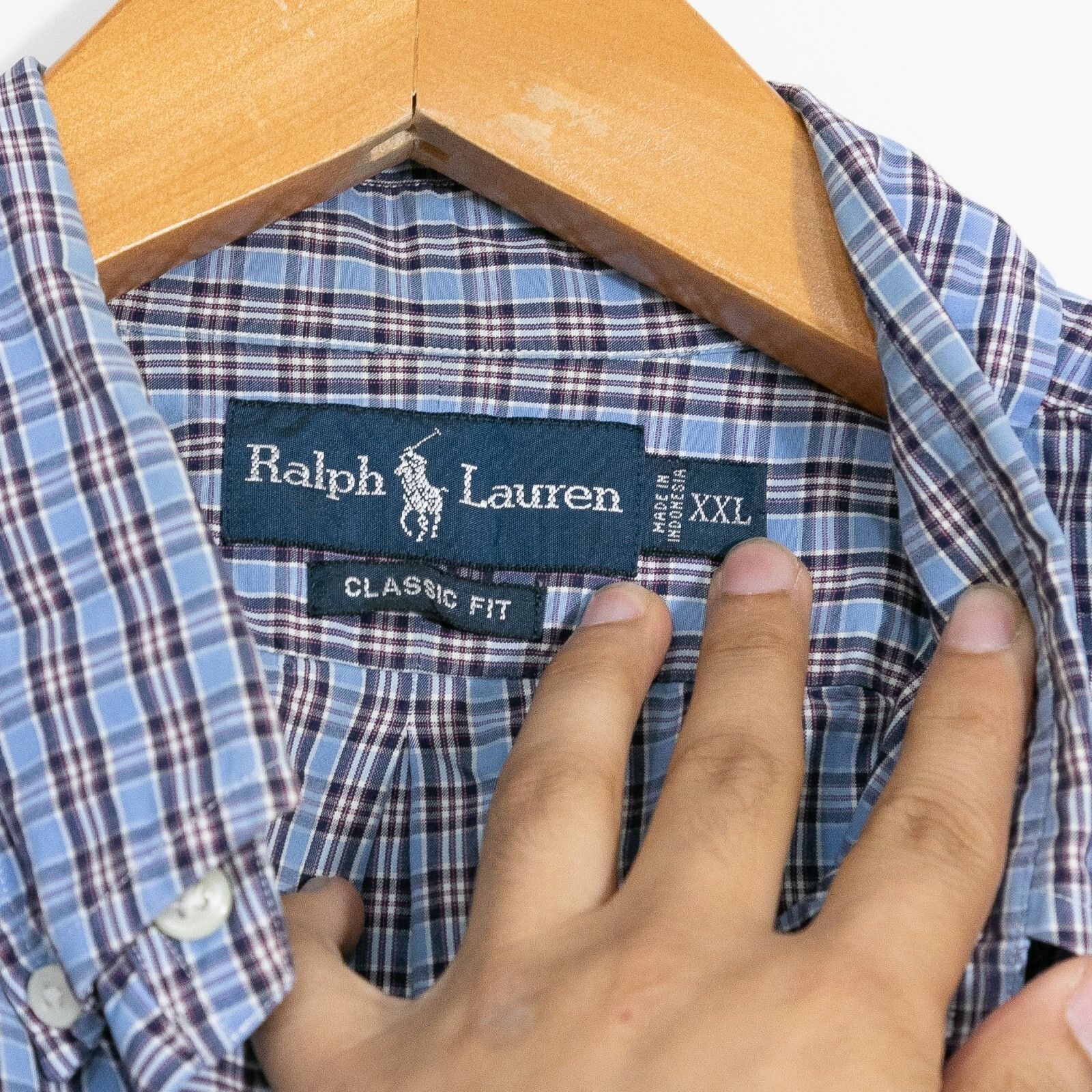 Polo Ralph Lauren Vintage 90s Polo Ralph Lauren Gingham Button Up Shirt 2XL Size US XXL / EU 58 / 5 - 4 Thumbnail