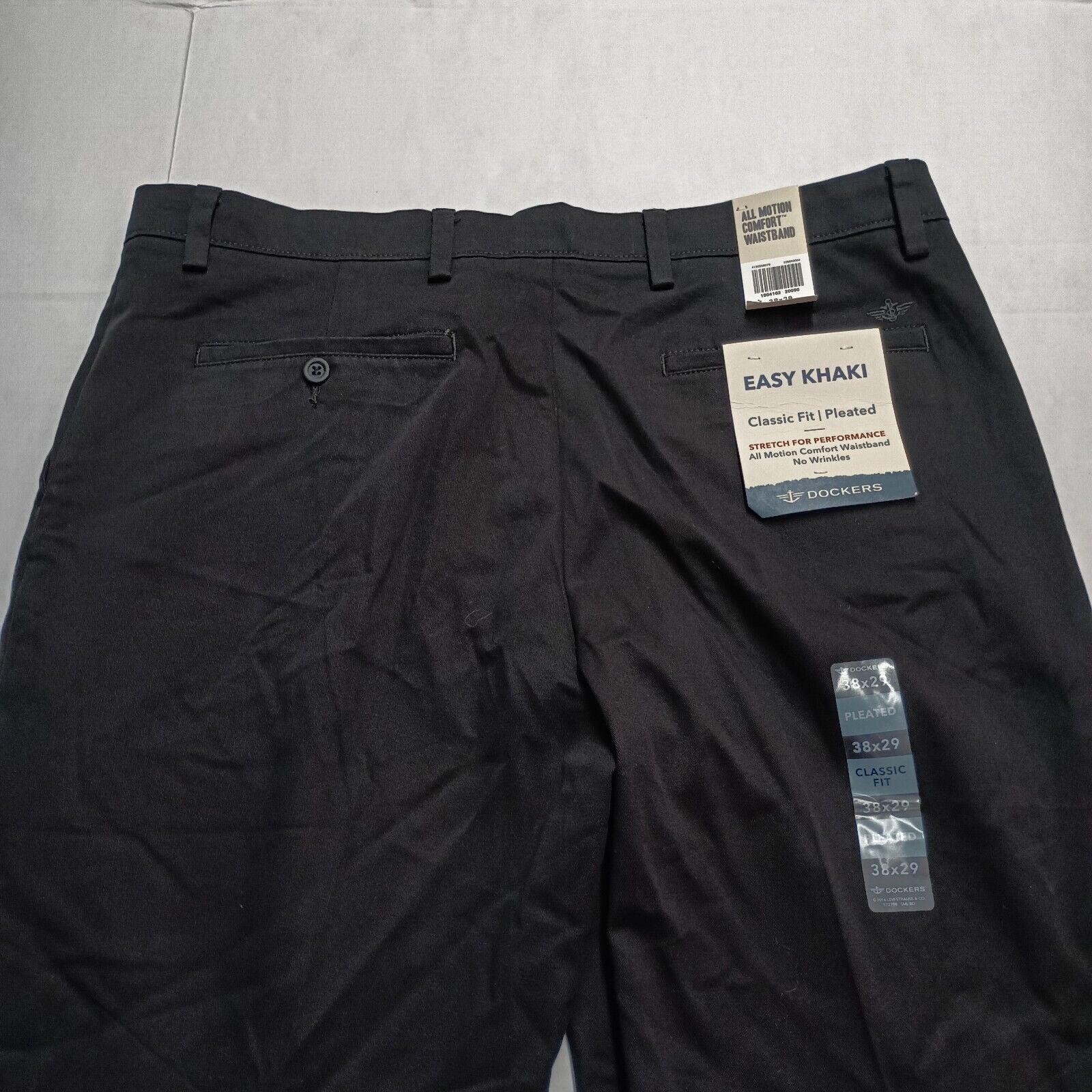 Dockers Dockers Khakis Men's 38x29 Black Classic Fit Pleated Size US 38 / EU 54 - 9 Thumbnail