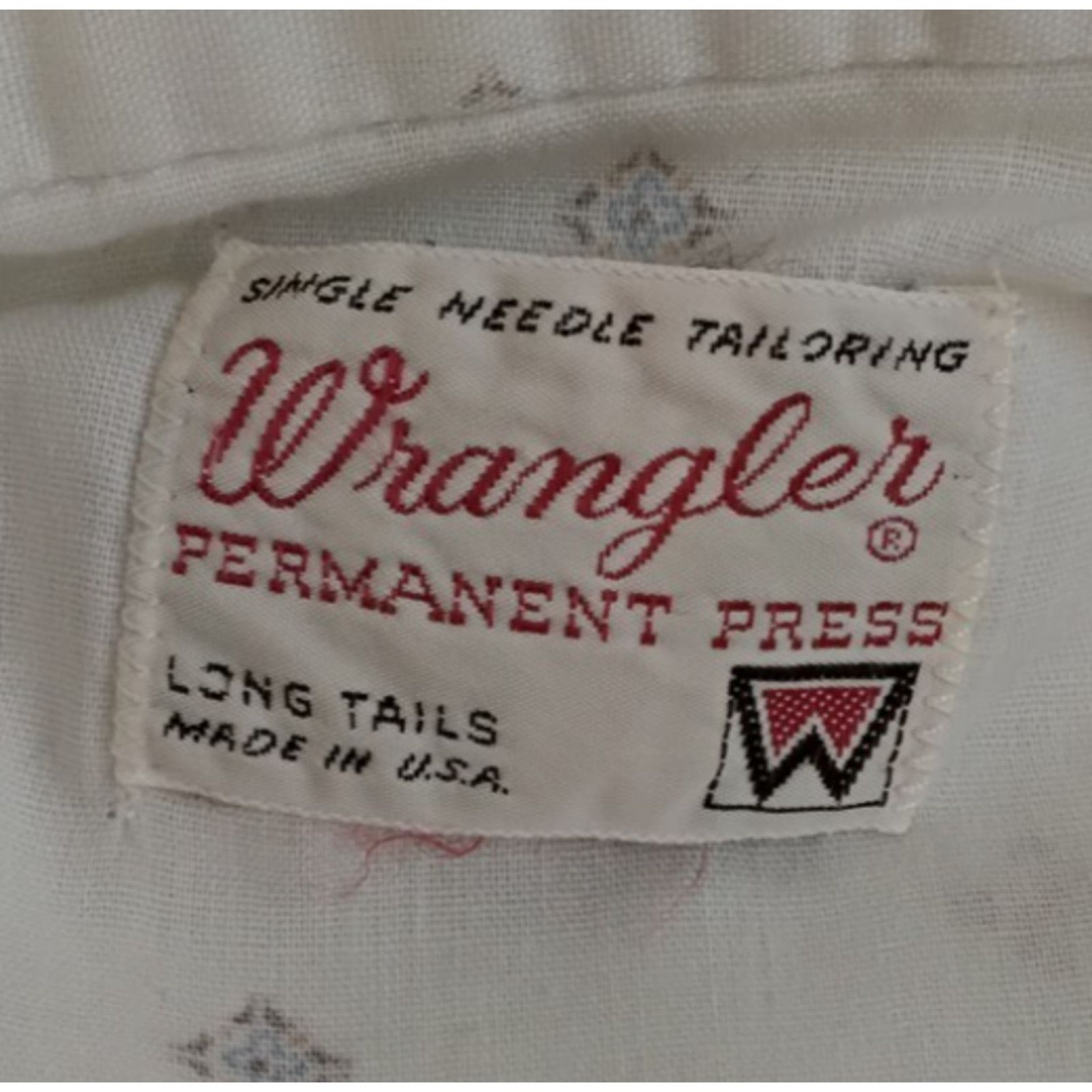 Wrangler Wrangler Long Tails Button Up Shirt Men's M White VTG 70's Size US M / EU 48-50 / 2 - 12 Thumbnail