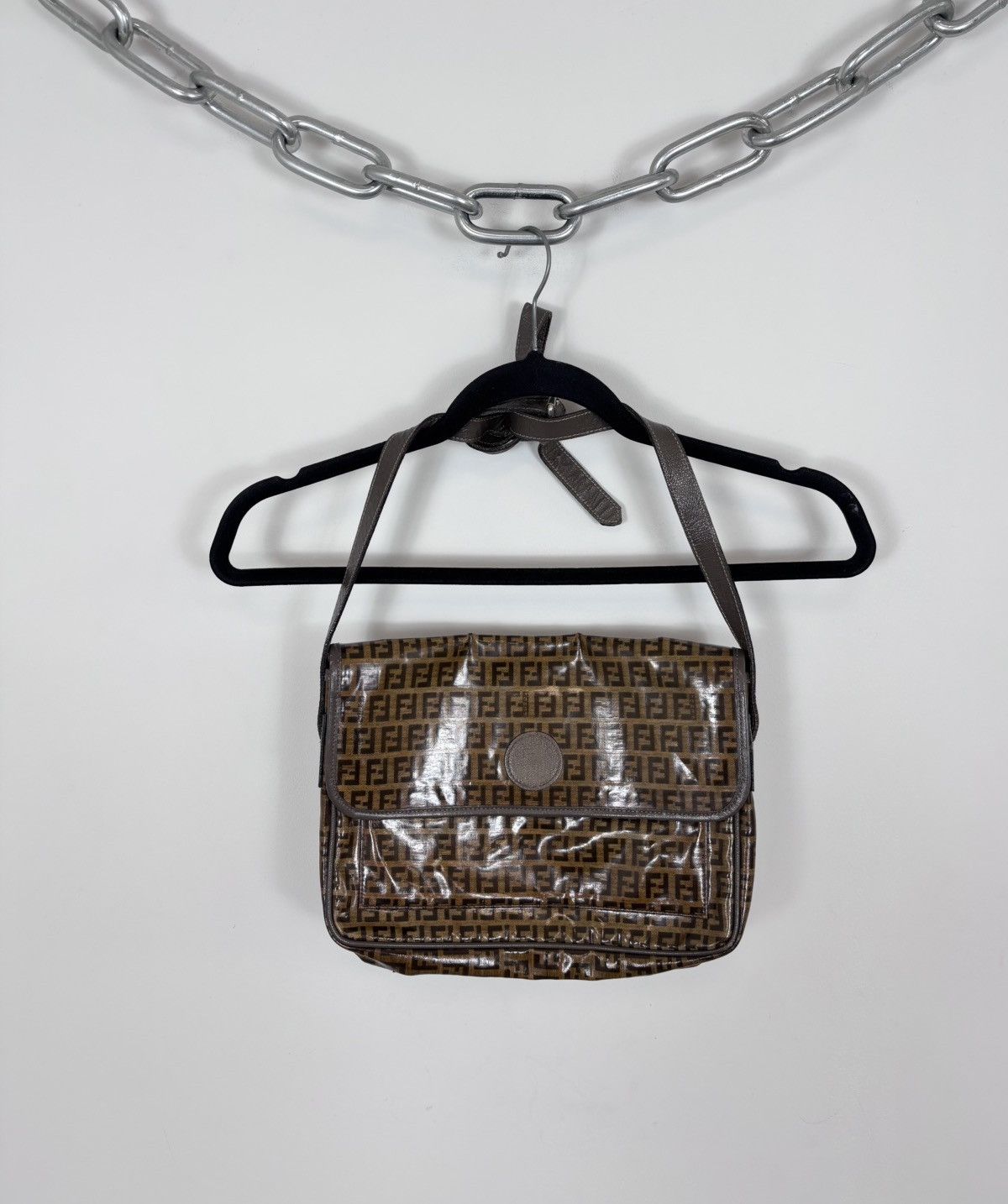 Fendi Vintage Fendi Zucchino Orange Brown Monogram Shoulder Bag Size ONE SIZE - 1 Thumbnail