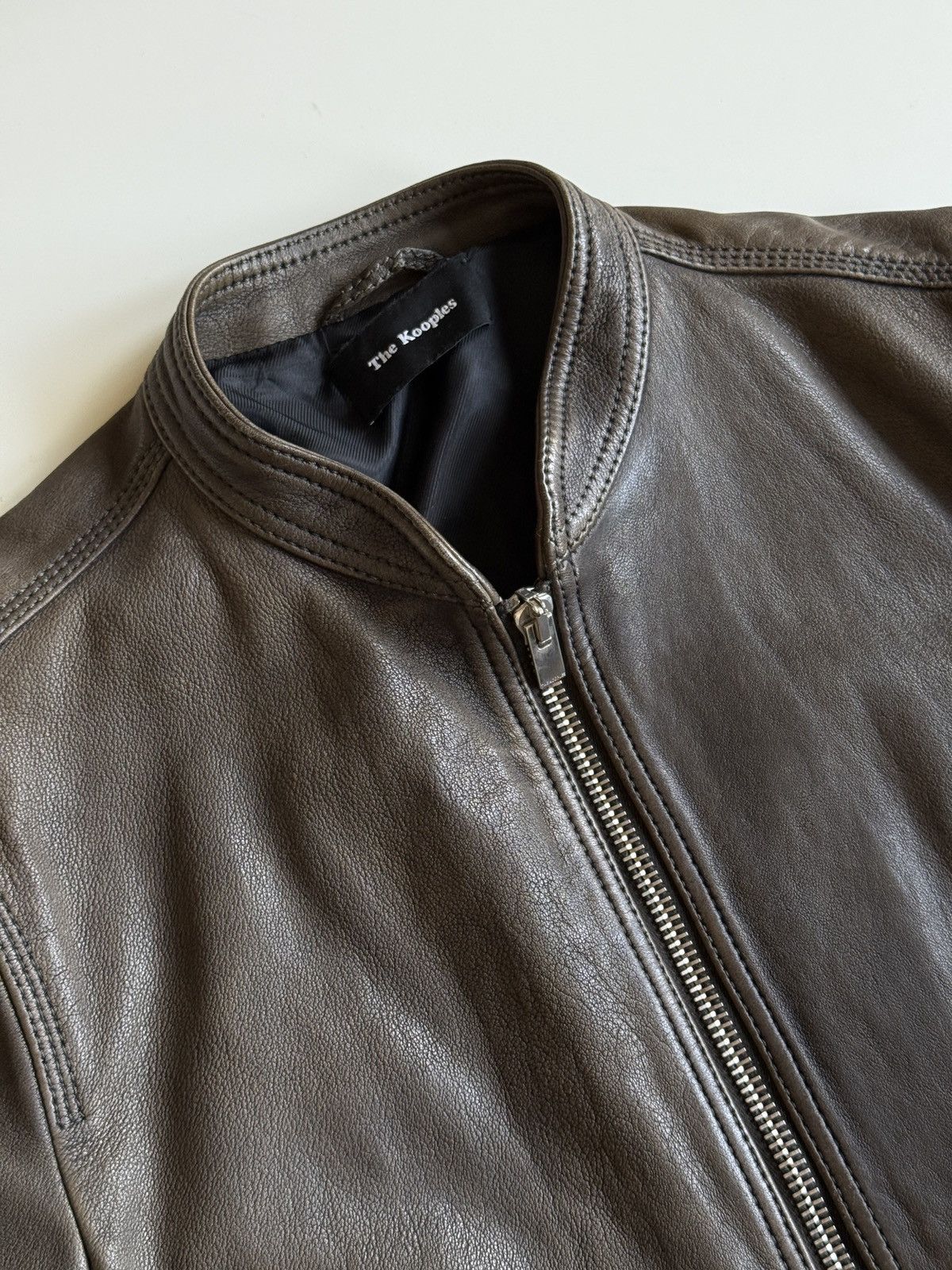 The Kooples Dark Olive Green Kooples Leather Jacket Size US S / EU 44-46 / 1 - 2 Thumbnail