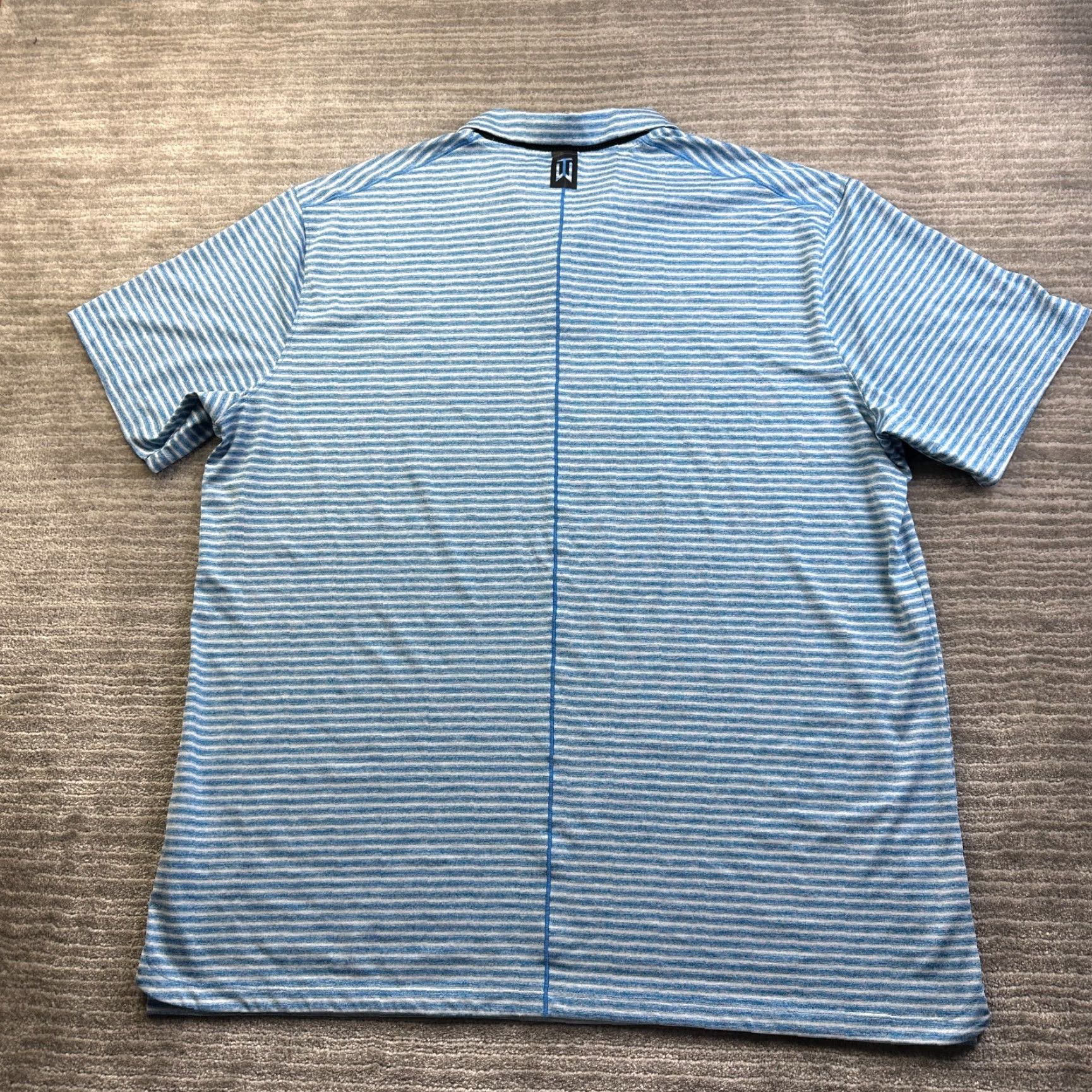 Nike Nike Tiger Woods Polo Shirt Mens Extra Large Blue Dri Fit Vapor Dry Stripe Size US XL / EU 56 / 4 - 2 Thumbnail