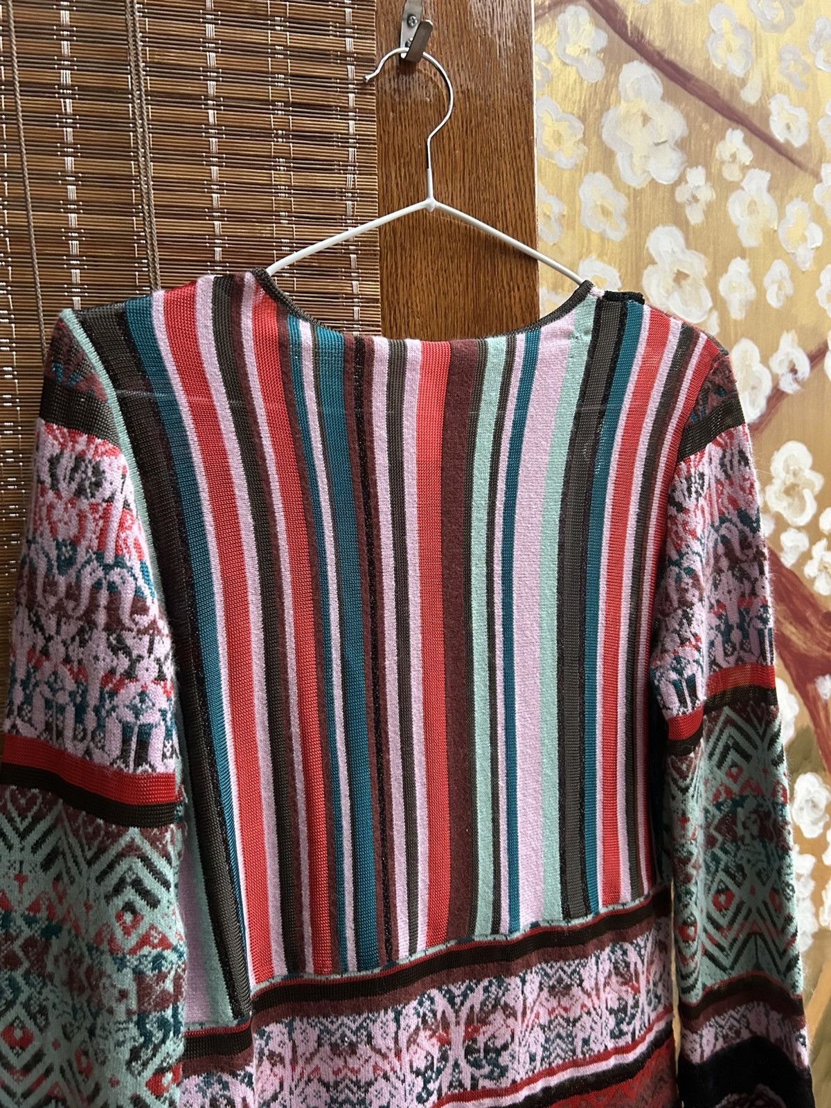 Christian Lacroix Christian Lacroix Knit Top Lace Trim Jacquard Boho Sweater Size M / US 6-8 / IT 42-44 - 4 Thumbnail