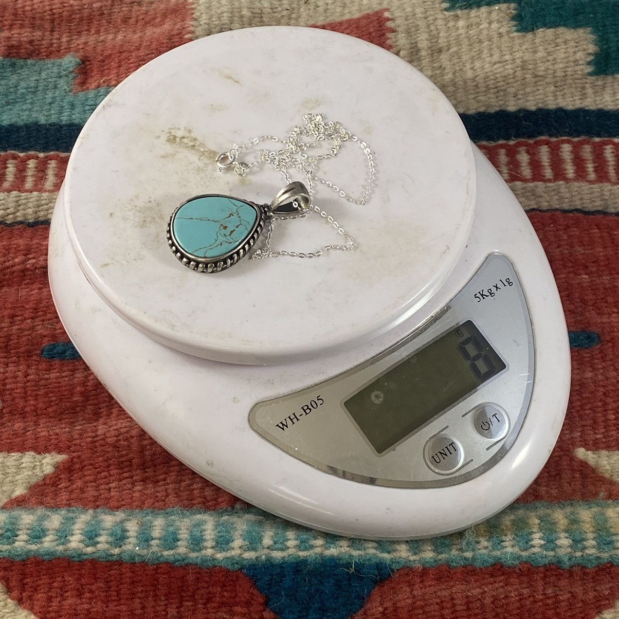 Kapital × Vintage Vtg Sterling Silver Turquoise Domed Trim Chunky Necklace Size ONE SIZE - 7 Thumbnail