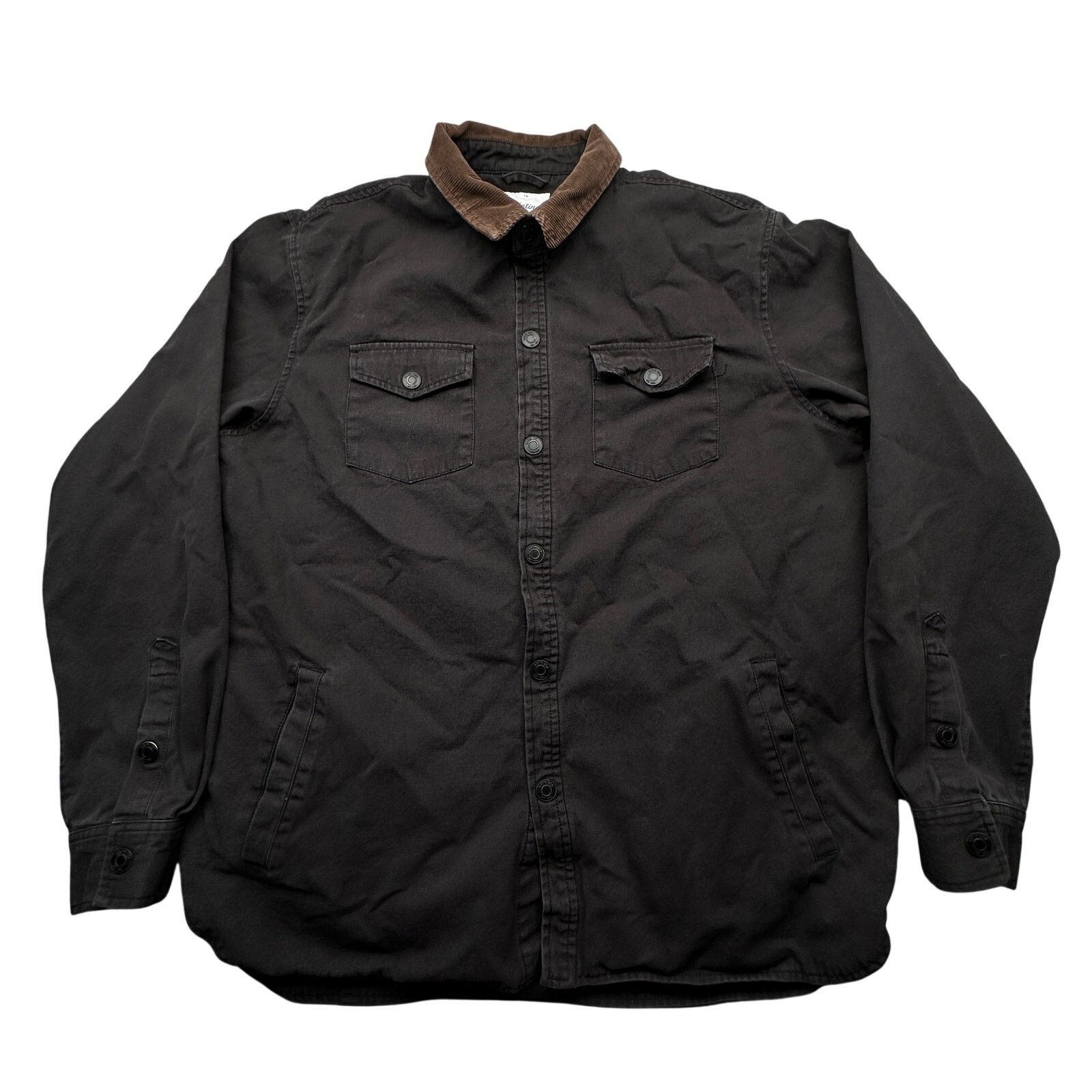 Katin Katin Flannel Lined Canvas Work Snap Button Shirt Mens Large Size US L / EU 52-54 / 3 - 1 Thumbnail