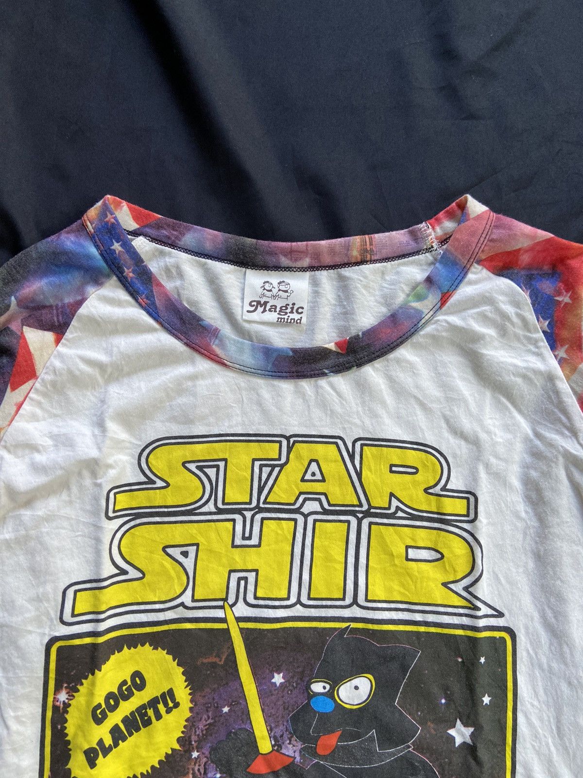 Japanese Brand STAR SHIR GO GO PLANET RAGLAN TEE Size US M / EU 48-50 / 2 - 4 Thumbnail