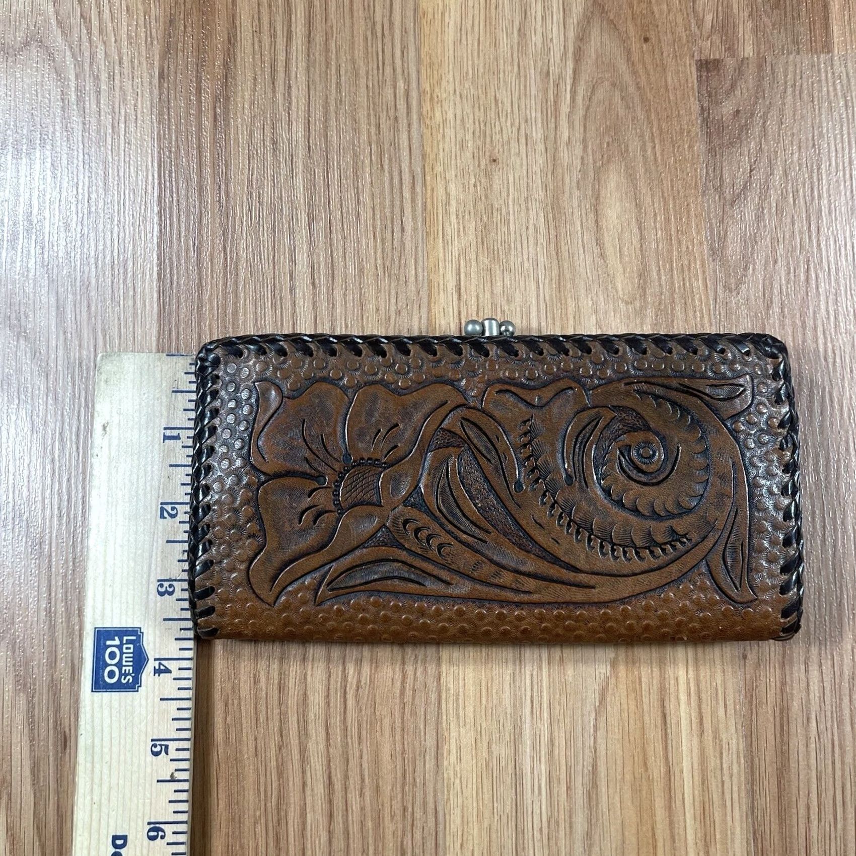 Vintage VINTAGE Unbranded Brown Leather Credit Card Bifold Long Wallet Women Solid 7.5 in 3.5 in Wallet Mens Girls Size ONE SIZE - 8 Thumbnail