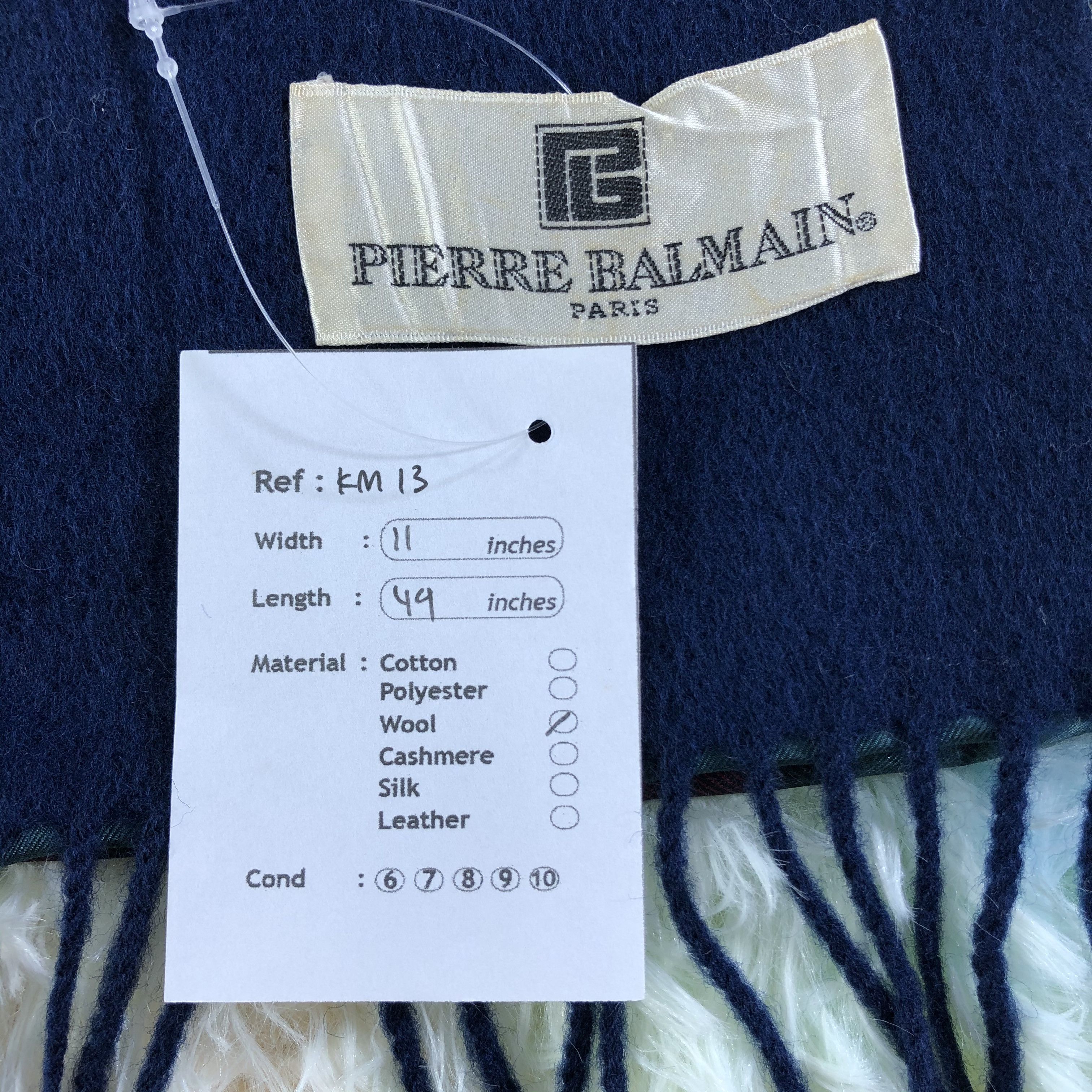 Vintage Pierre Balmain Wool Silk Scarf / Muffler / Neckwear - KM13 Size ONE SIZE - 6 Thumbnail