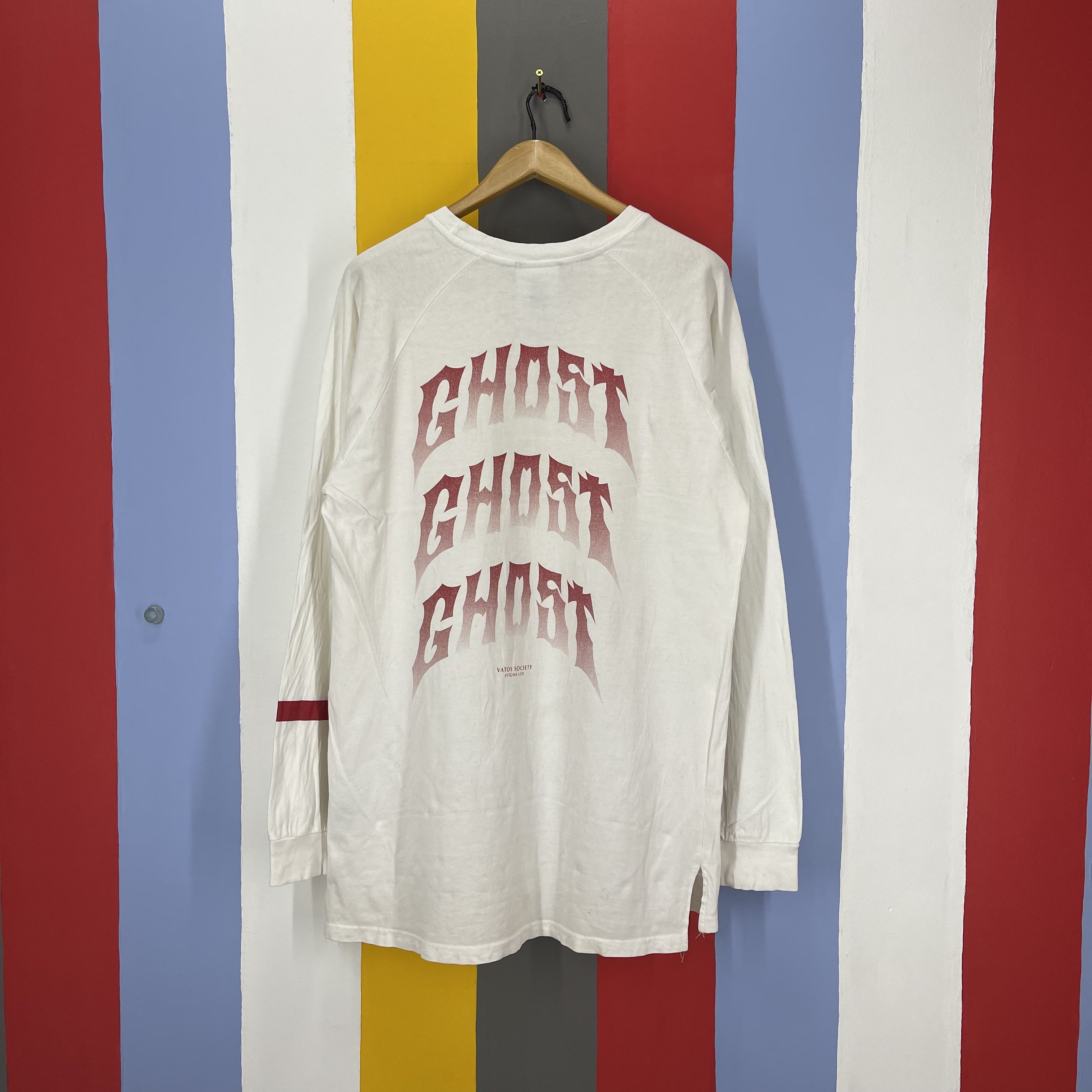 Japanese Brand Ghost by STIGMA VATOS SOCIETY Long Sleeve Tee #1314/AT Size US L / EU 52-54 / 3 - 1 Thumbnail