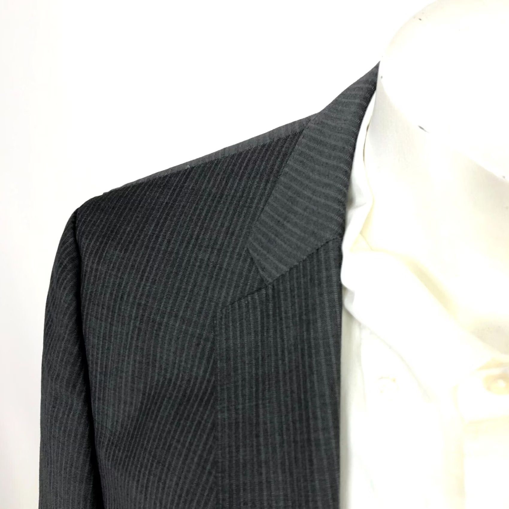 Hugo Boss Hugo Boss 42L Paolini Movio Sport Coat - Gray - Striped - One Piece Size US S / EU 44-46 / 1 - 3 Thumbnail