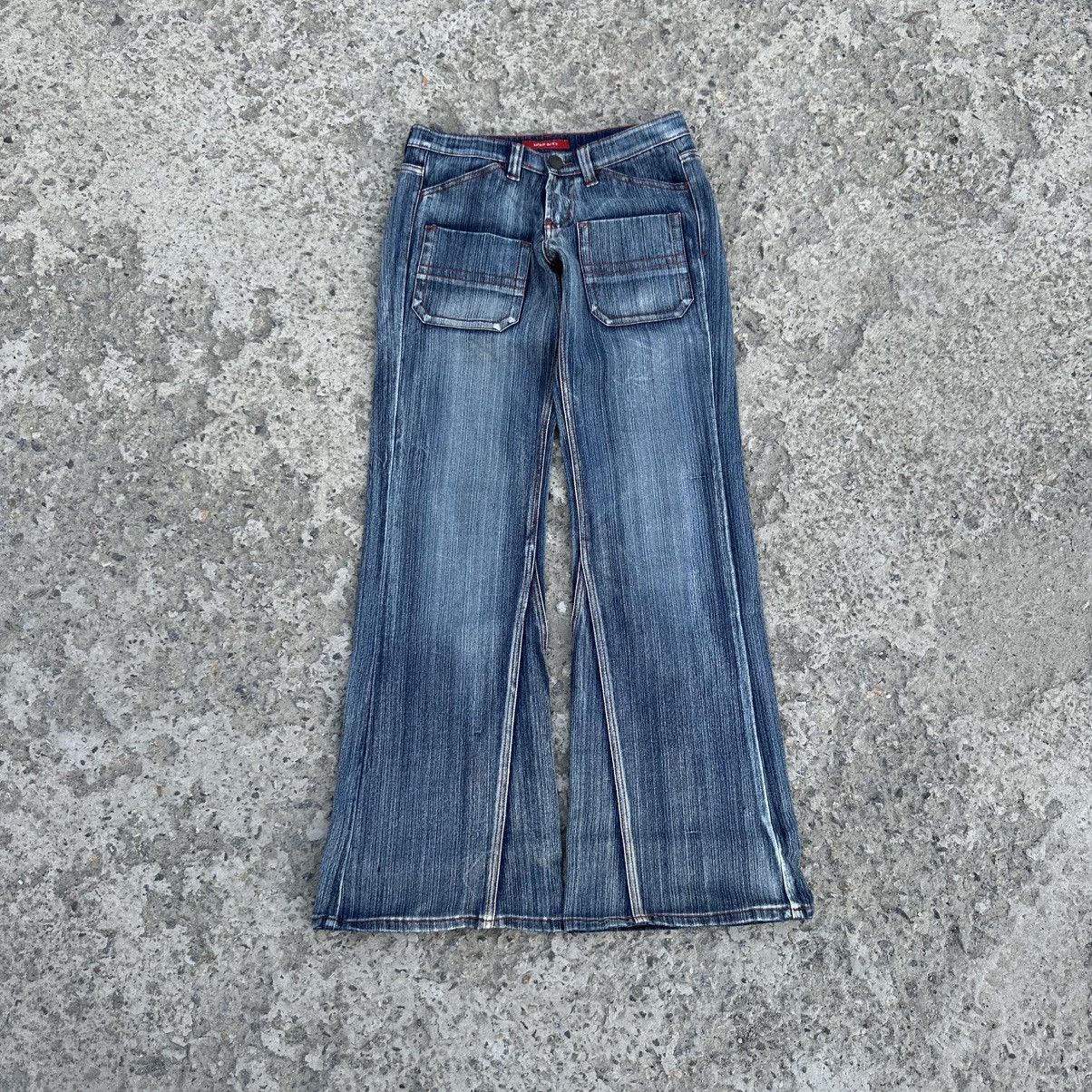 00s Levi's waxed flare denim coating Y2K DIESEL Flare Denim
