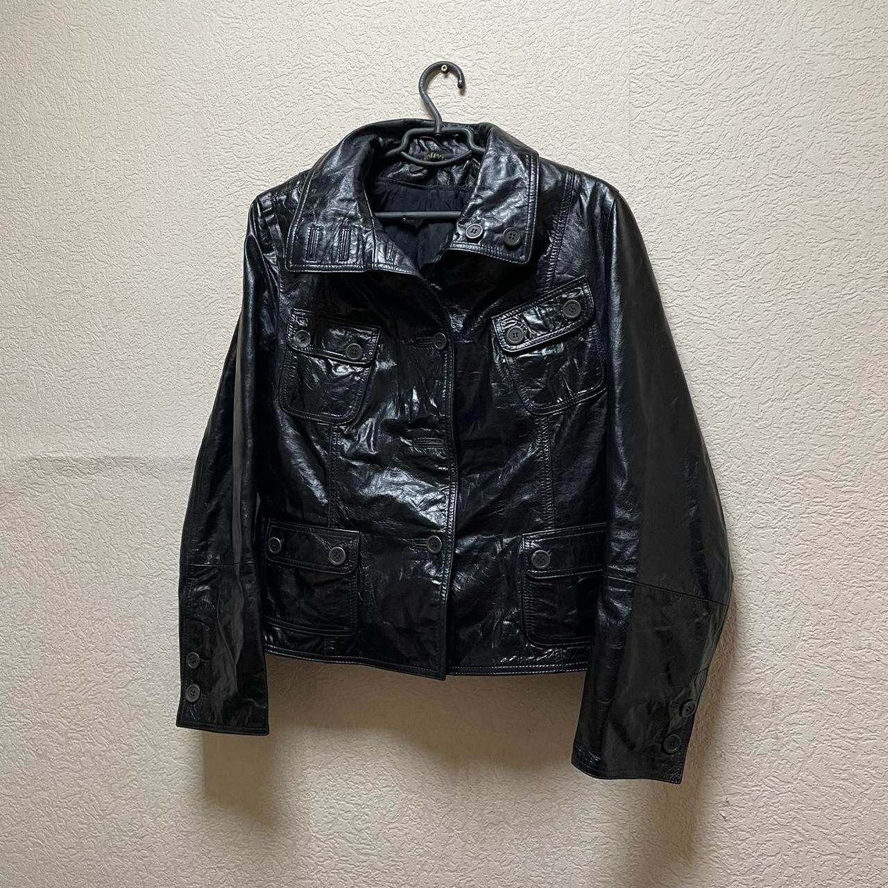20471120 Vintage Leather Zip Jacket Punk Size L / US 10 / IT 46 - 2 Thumbnail