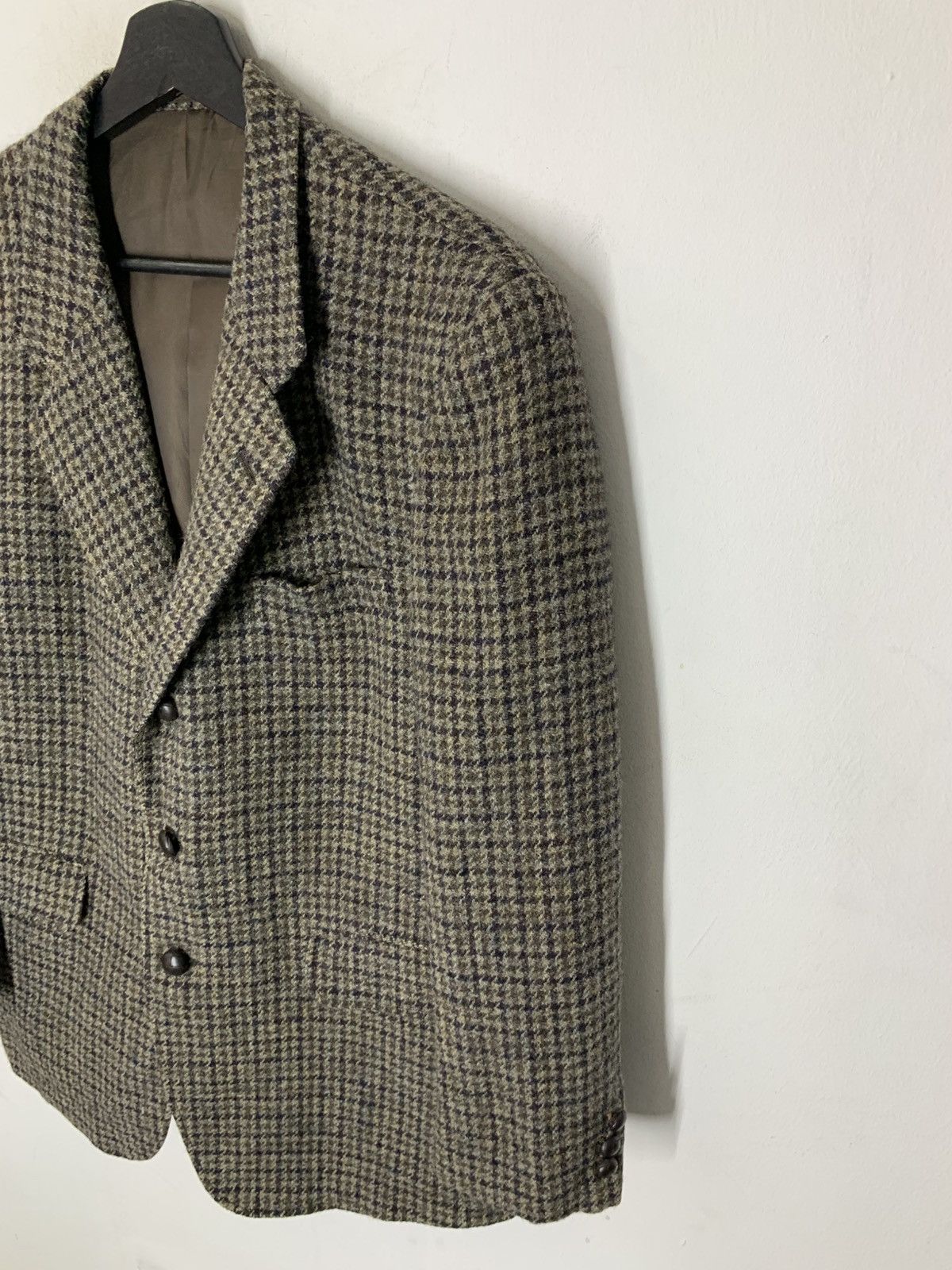 Harris Tweed Vintage Harris Tweed Houndstooth Wool Coat Blazer Size US M / EU 48-50 / 2 - 2 Thumbnail
