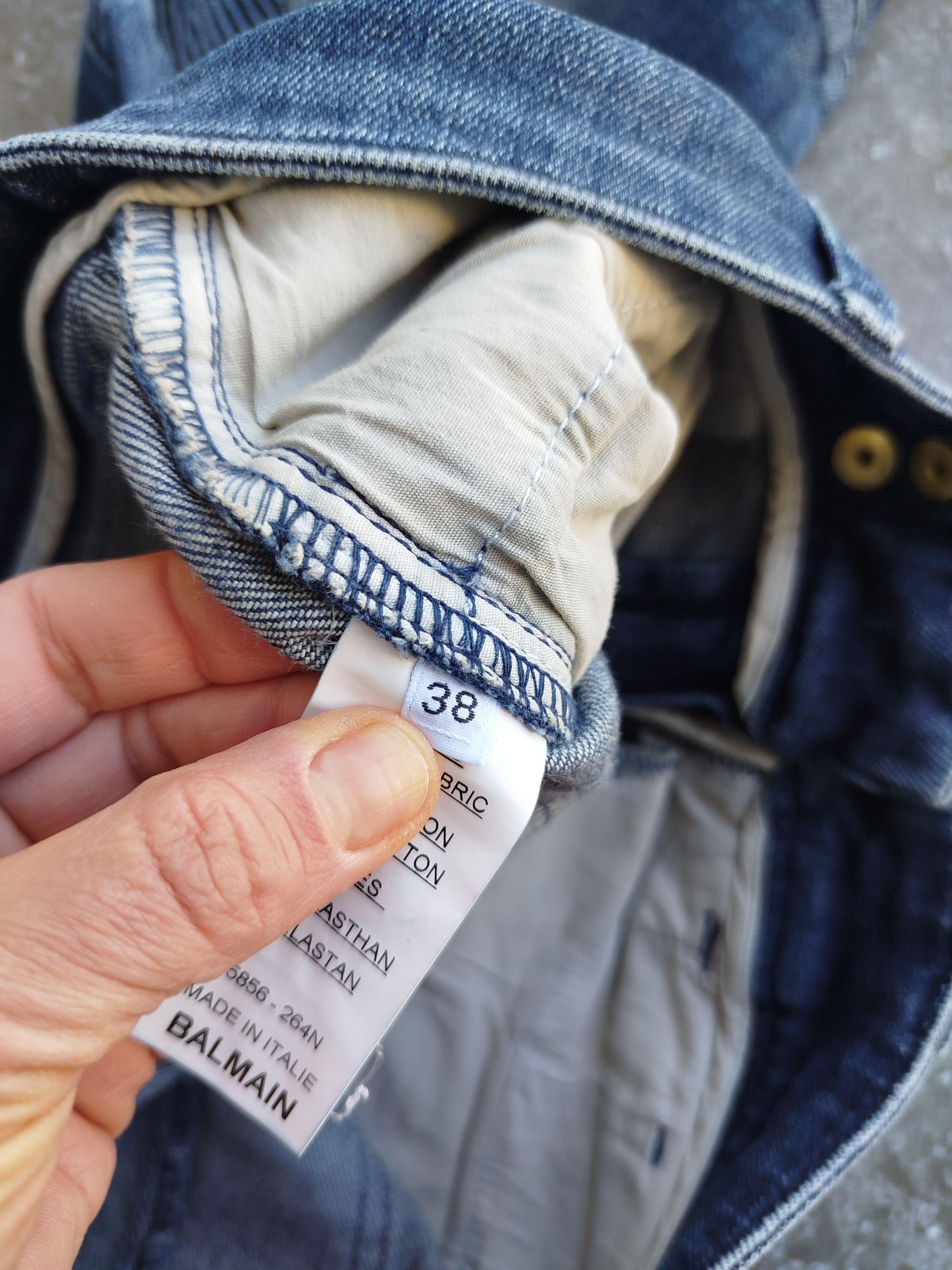 Balmain Balmain Jeans Distressed Biker Skinny Size 38 Size 27" / US 4 / IT 40 - 21 Thumbnail