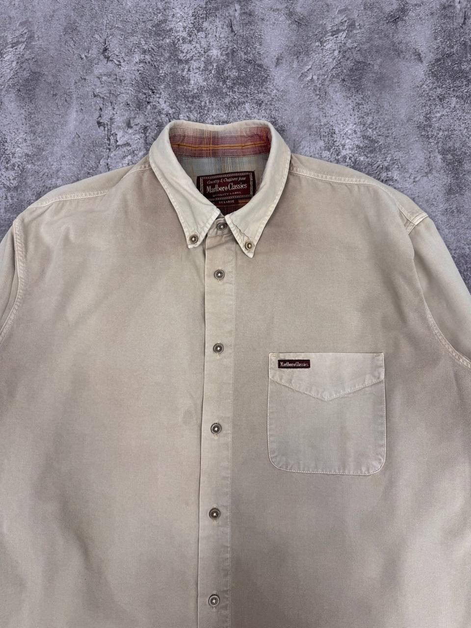 Marlboro Classics Marlboro Classics Men's Shirt Beige Size XL Size US XL / EU 56 / 4 - 2 Thumbnail