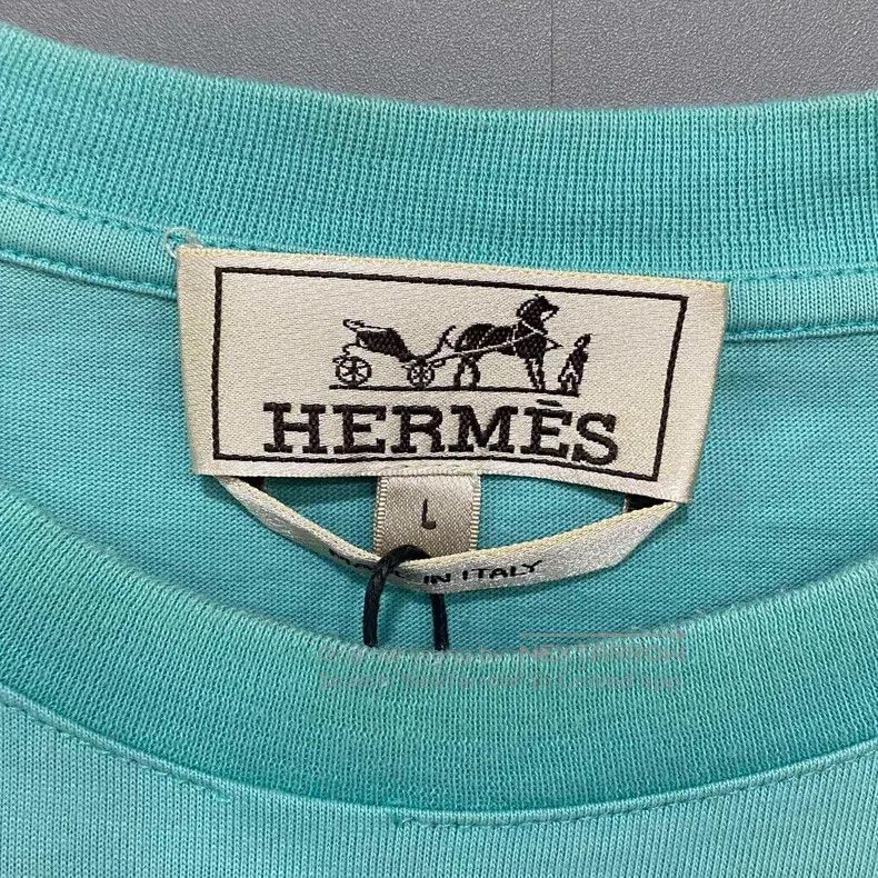 Hermes Hermes Mint Green 3D Printed Short Sleeve Size L / US 10 / IT 46 - 4 Thumbnail