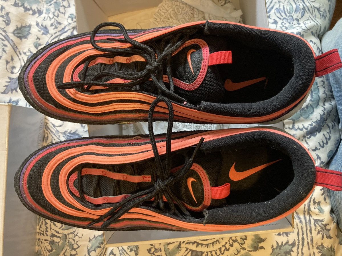 Nike Nike Air Max 97 Sunset Men’s Sneakers Black/Purple/Orange Size US 13 / EU 46 - 4 Thumbnail