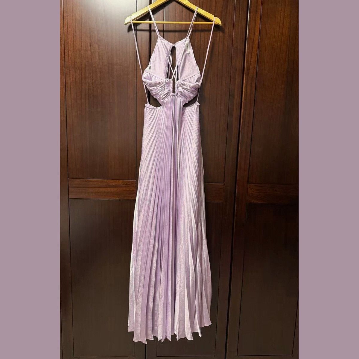 A.L.C. A.L.C Lilac Pleated Cut-Out Gown Size S / US 4 / IT 40 - 5 Thumbnail