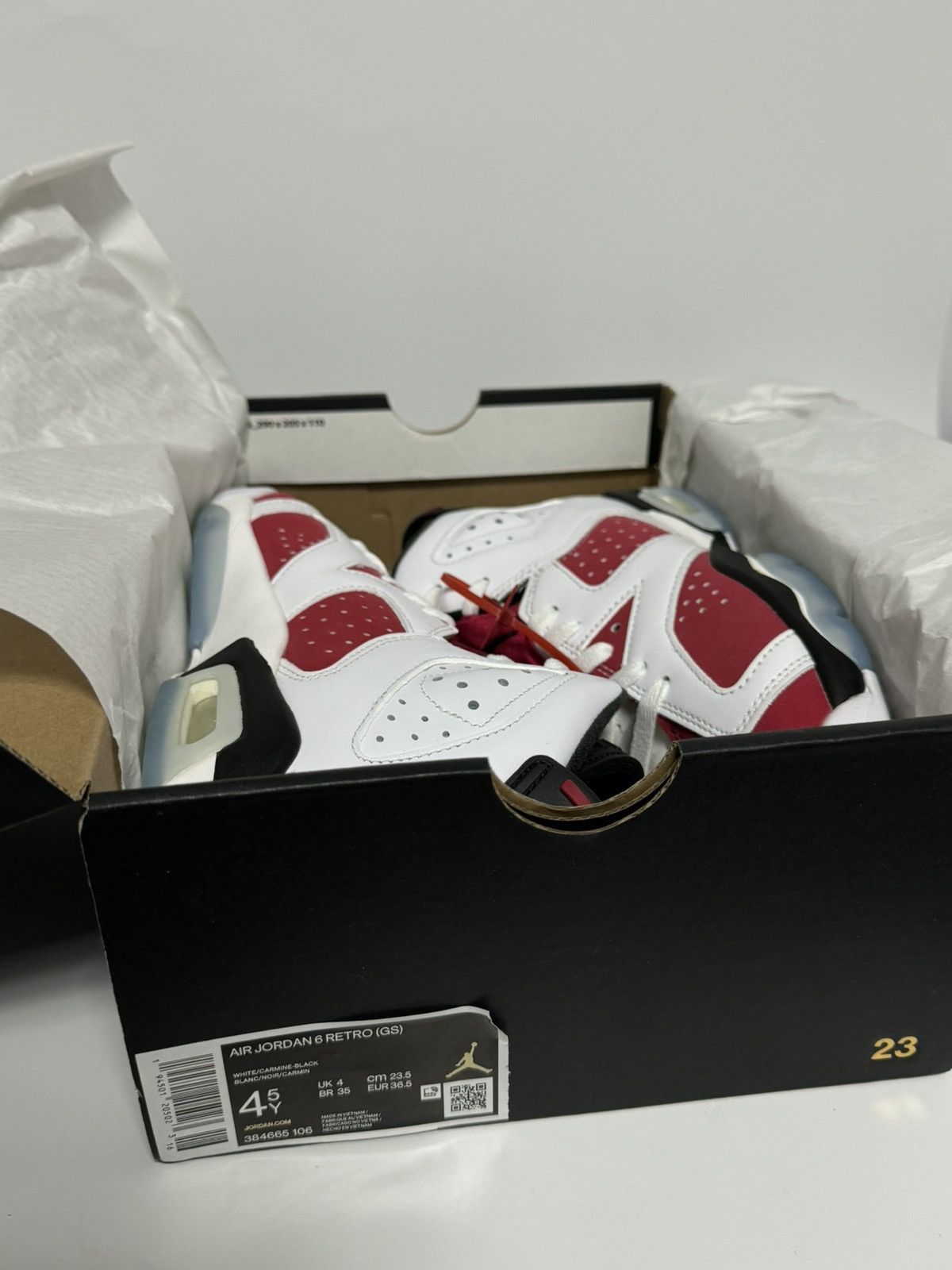 Jordan Brand Air Jordan 6 retro carmine 2021 Size US 6 / IT 36 - 2 Thumbnail