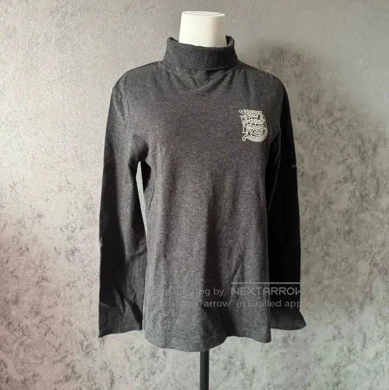 Burberry Burberry Long Sleeve Cotton T-Shirt in Dark Gray. Size M / US 6-8 / IT 42-44 - 2 Thumbnail
