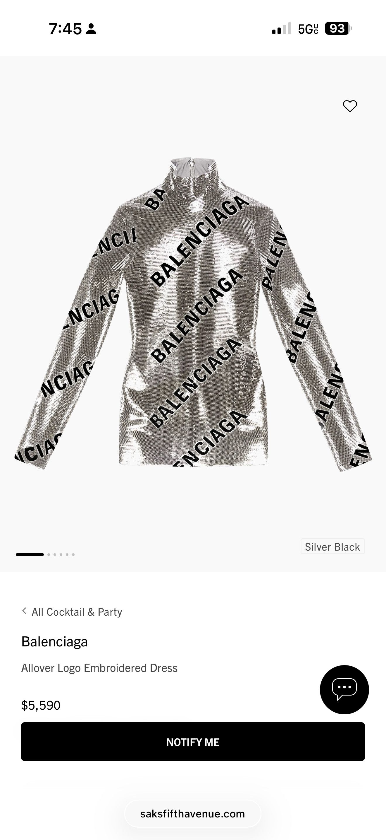 Balenciaga Balenciaga Logo Sequin Dress Size S / US 4 / IT 40 - 6 Thumbnail
