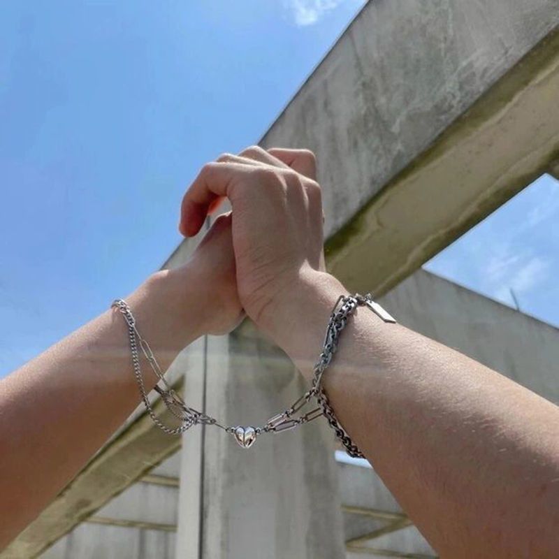 Jewelry Heart Punk Bracelet Y2K Punk Chain Gotch Bracelets Chains Size ONE SIZE - 3 Thumbnail