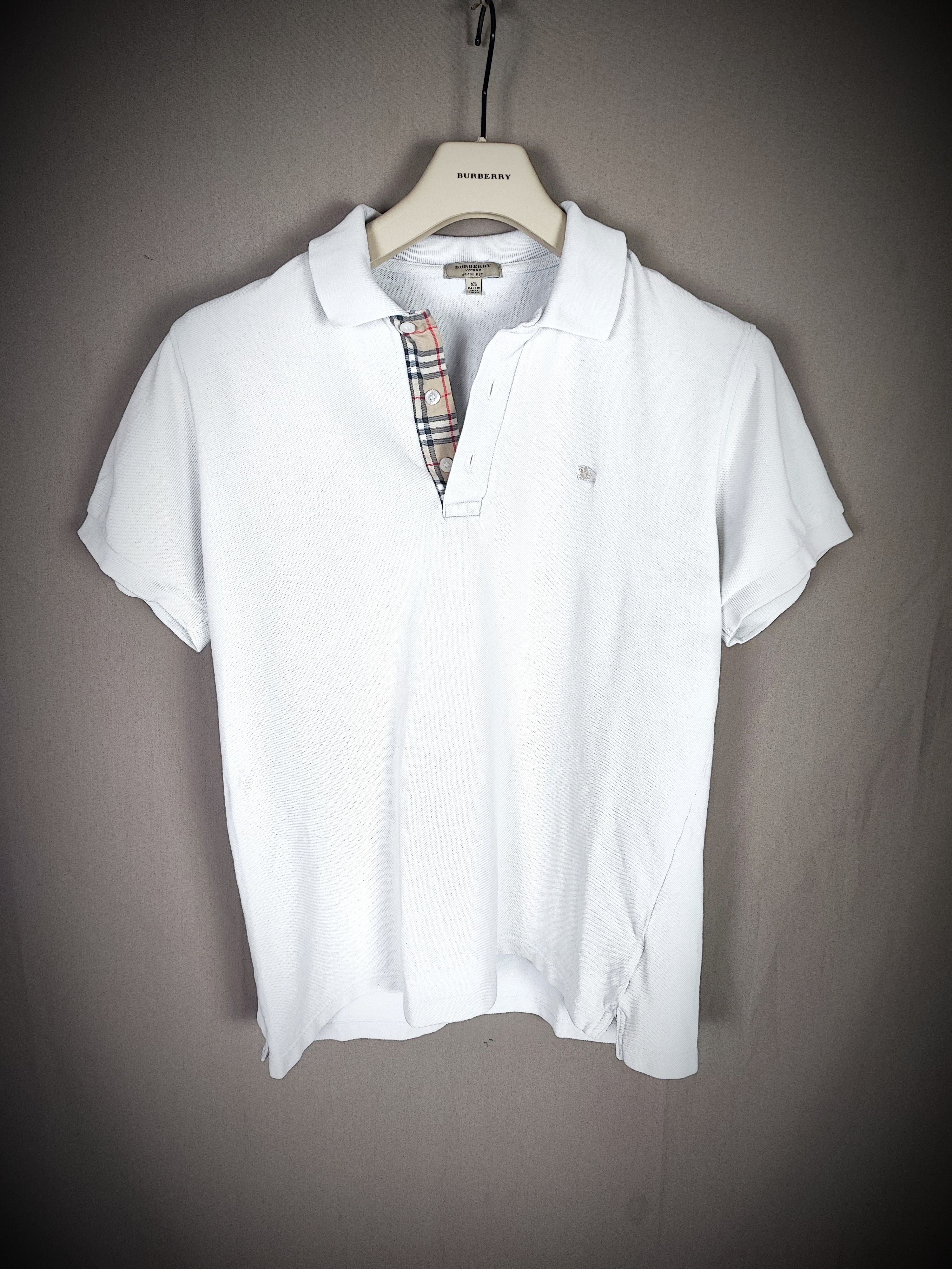 Burberry 🔥 Burberry Polo size XL White 🔥 Size US XL / EU 56 / 4 - 2 Thumbnail